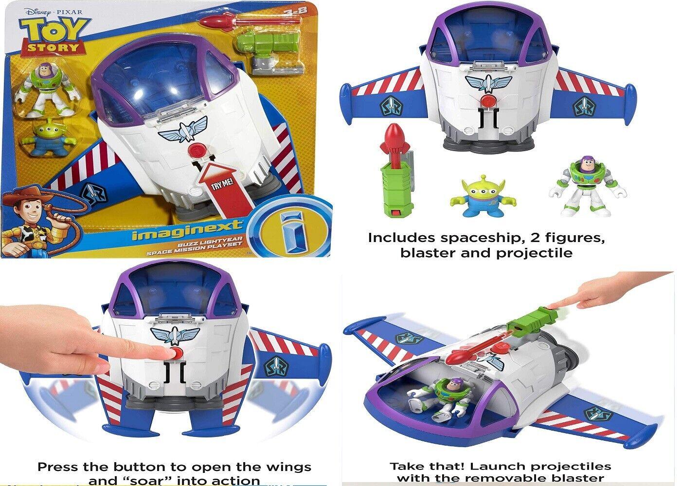 Fisher-Price Imaginext Buzz Lightyear Space Mission Ship Ages 3+ Toy Play Gift