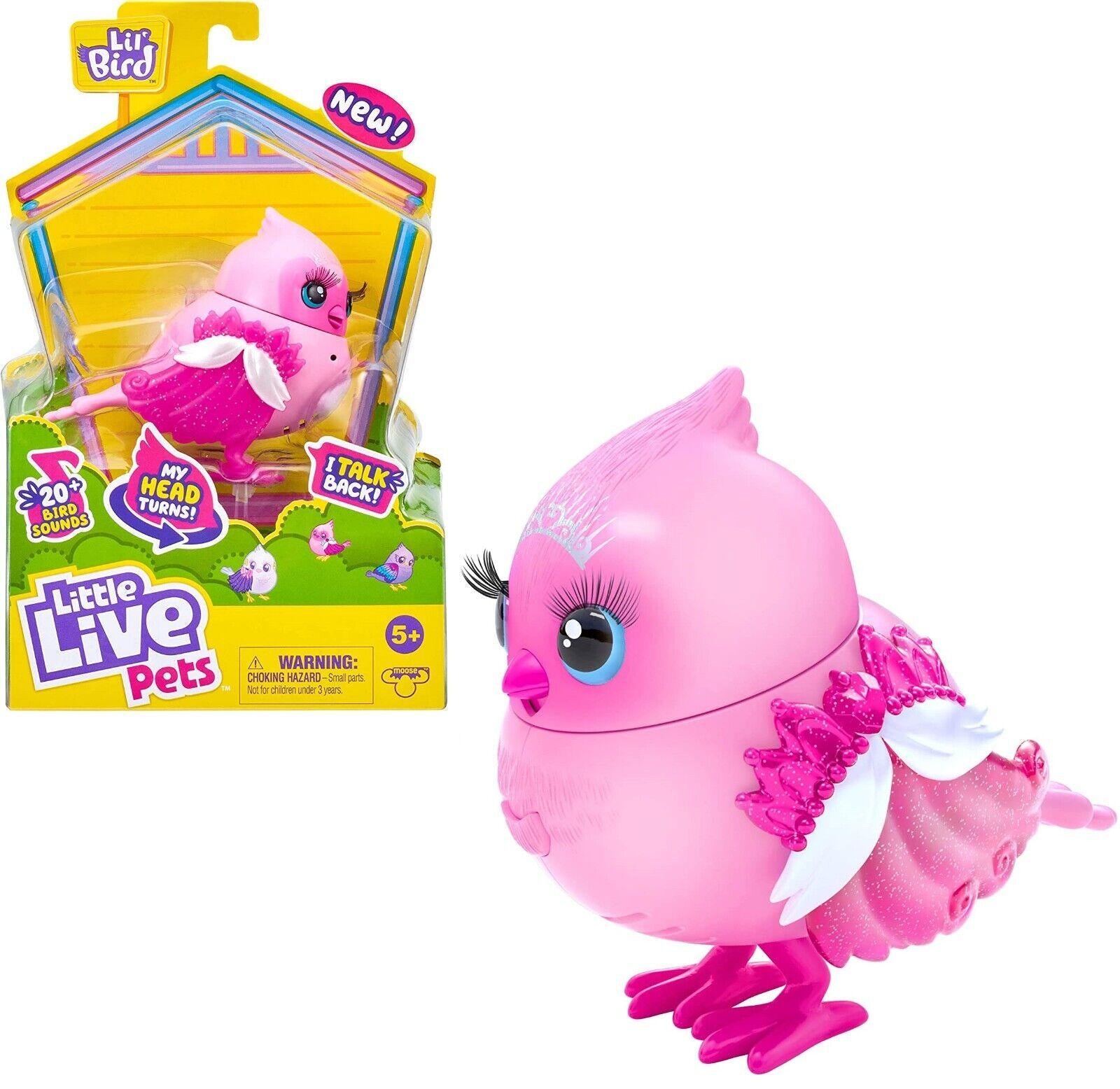 Little Live Pets Lil Bird- Tiara Tweets- Ages 5+ New Toy Pet Talk Play