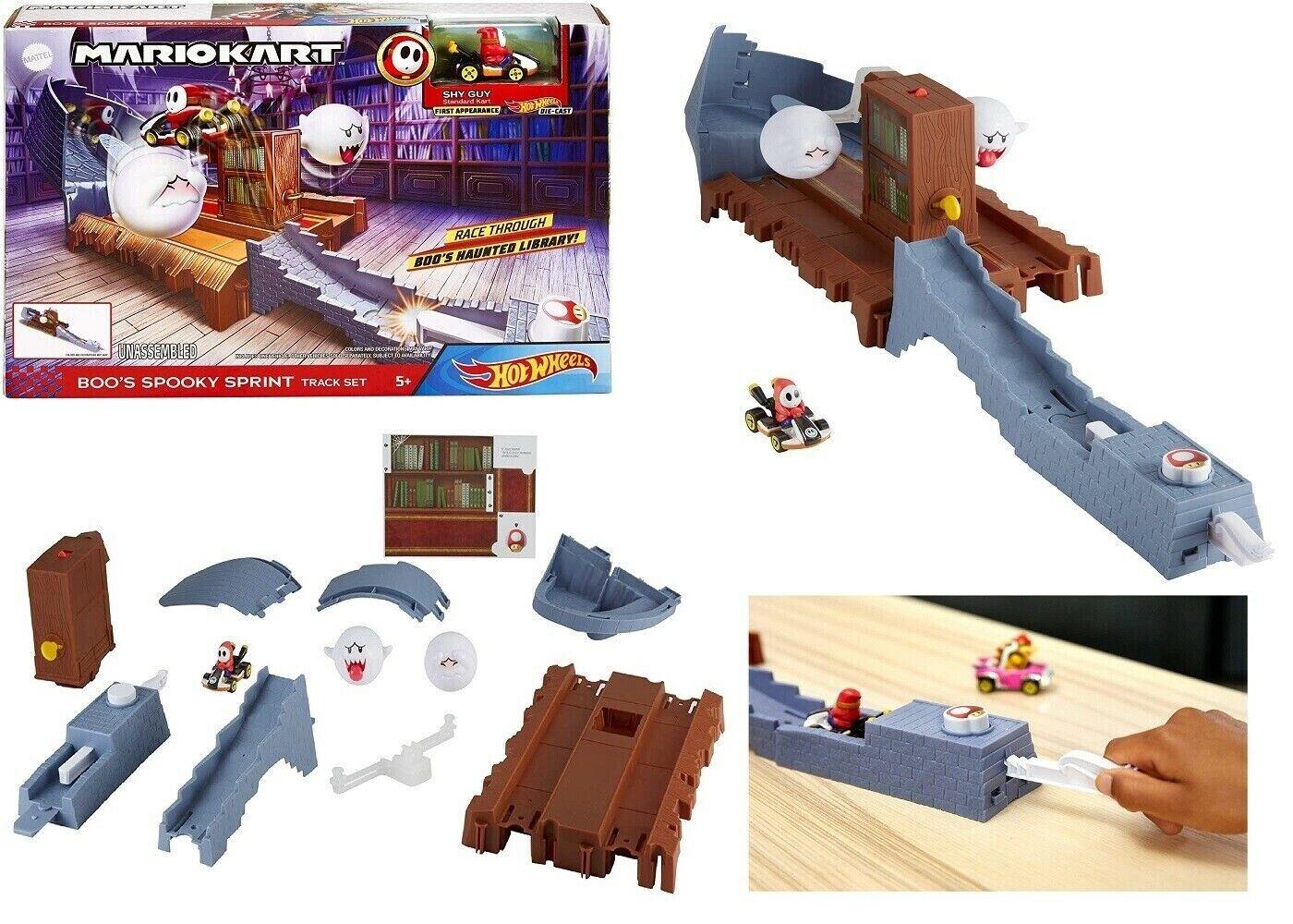 Hot Wheels Mario Kart Boo Spooky Sprint Unassembled Race Track for Ages 5+