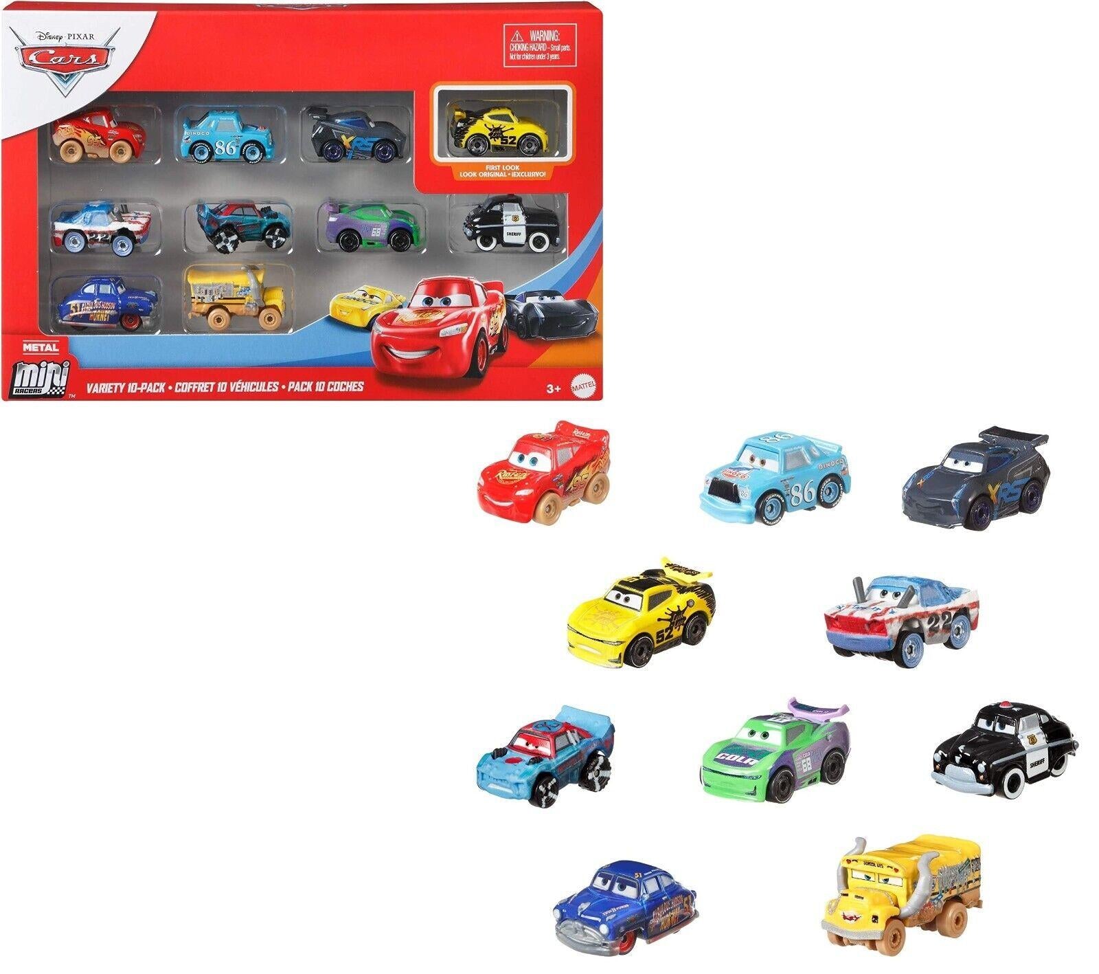 Disney Cars Metal Material Mini Racers 3- 10 Pack Ages 3+ Toy Car