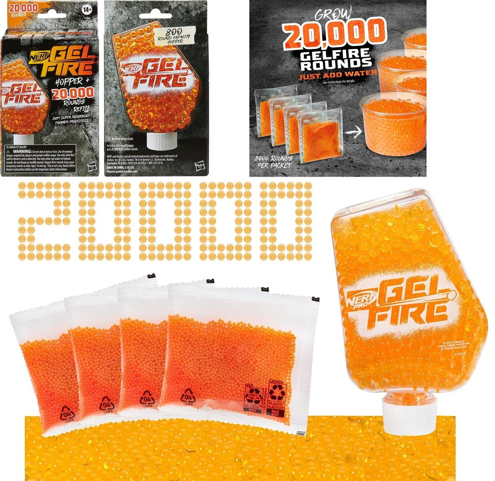 NERF Pro Gelfire Refill 20000 Dehydrated Gelfire Rounds Blaster Ages 14+ New Toy