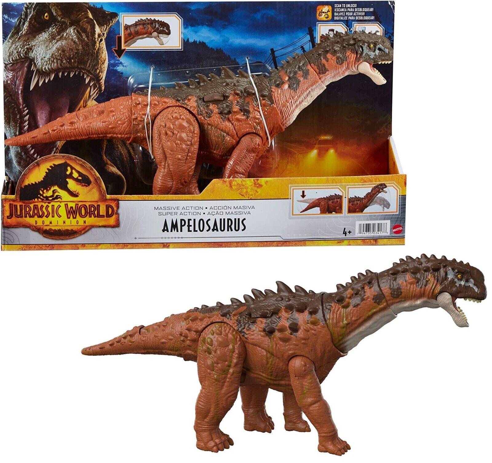 Jurassic World Dominion Massive Action-Ampelosaurus- Dinosaur Ages 4+ New Toy Dino Chomp Play
