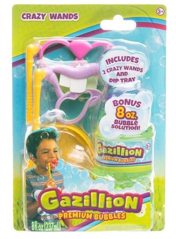 Gazillion Crazy Wands Bubble Bunny and Sticking Tongue for Ages 3+ New Toy Outdoor Indoor Gift Set Water Air