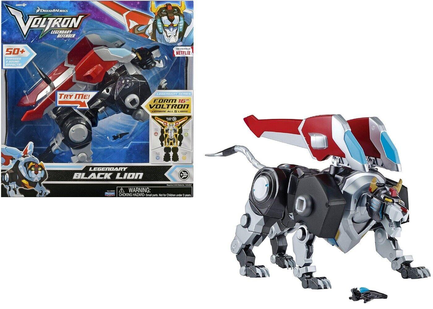 Voltron New Toy Legendary Defender Action Figure Black Lion Light Sound Wing