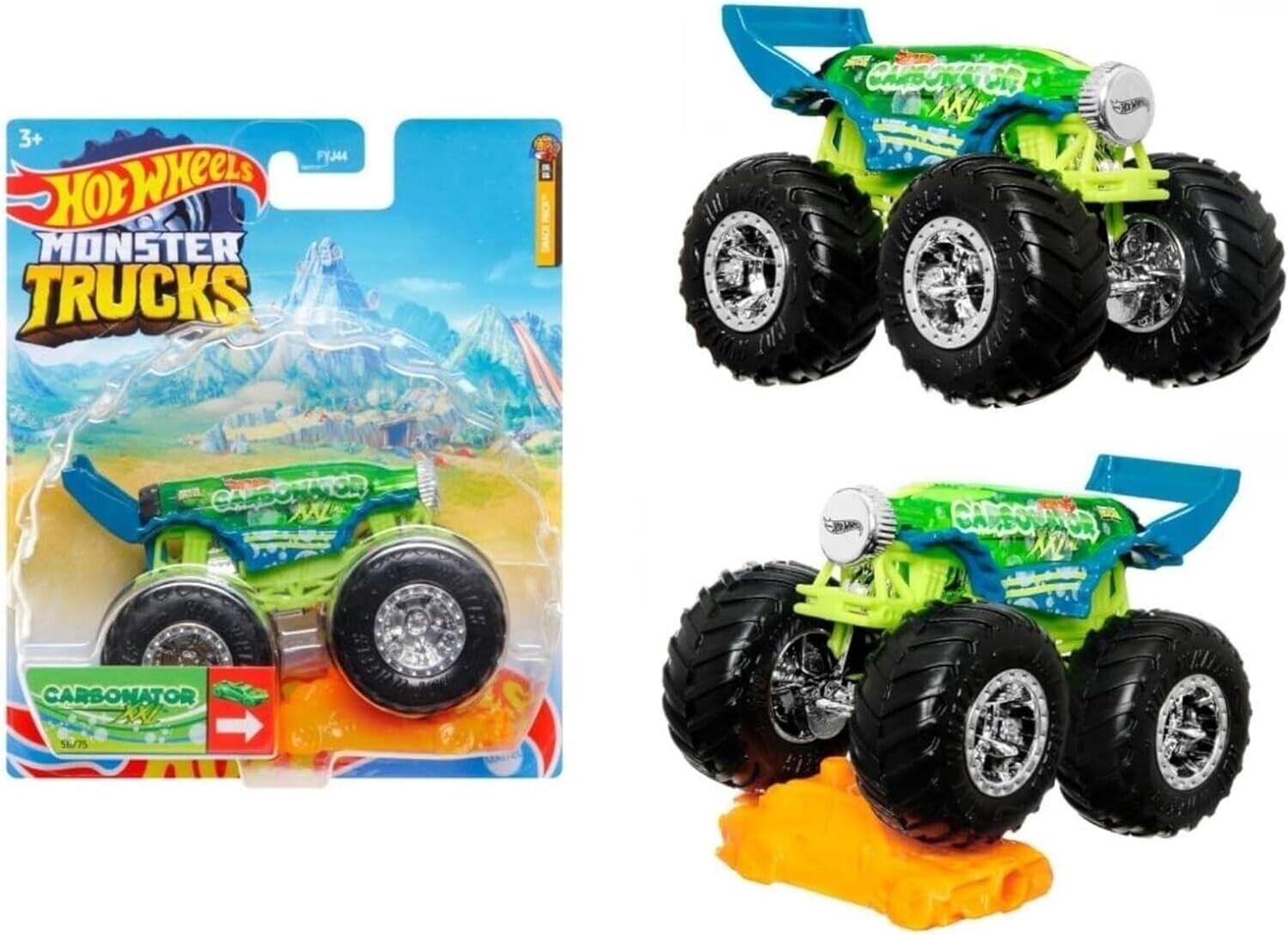Hot Wheels Monster Jam Trucks 1:64 Scale 3+ Toy Race Grave Digger Carbonator
