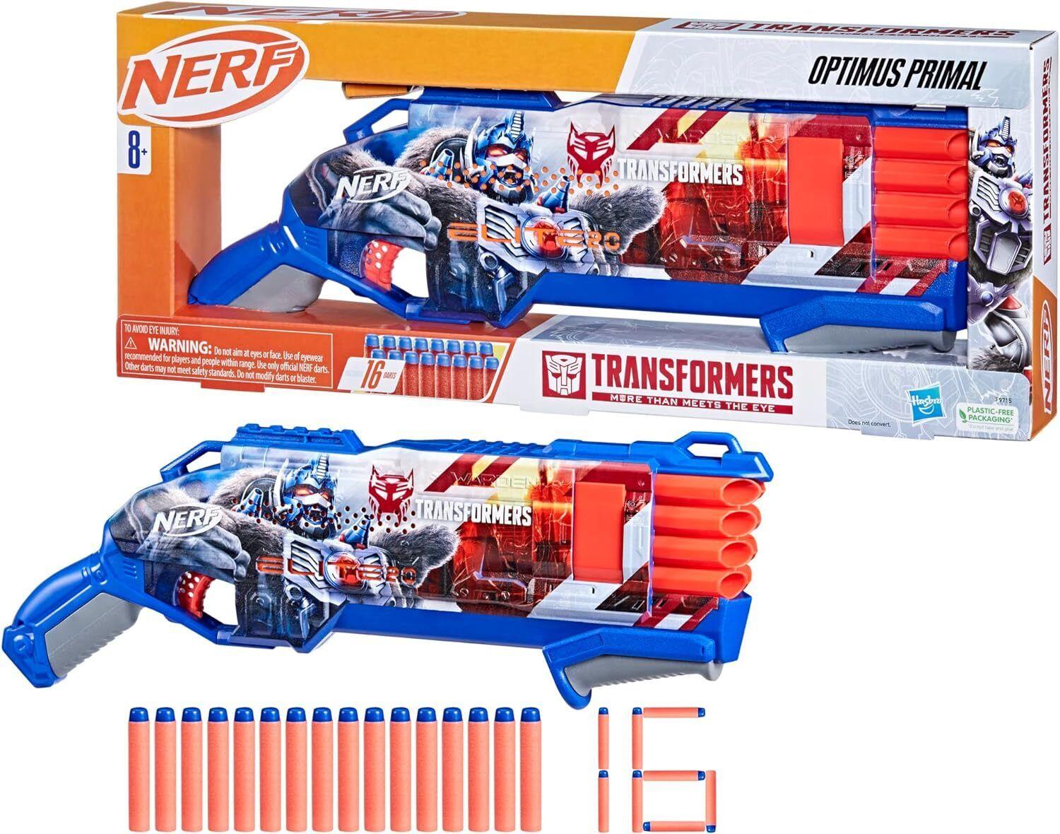 NERF Elite 2.0 Transformers Optimus Prime Dart Blaster Play Gift