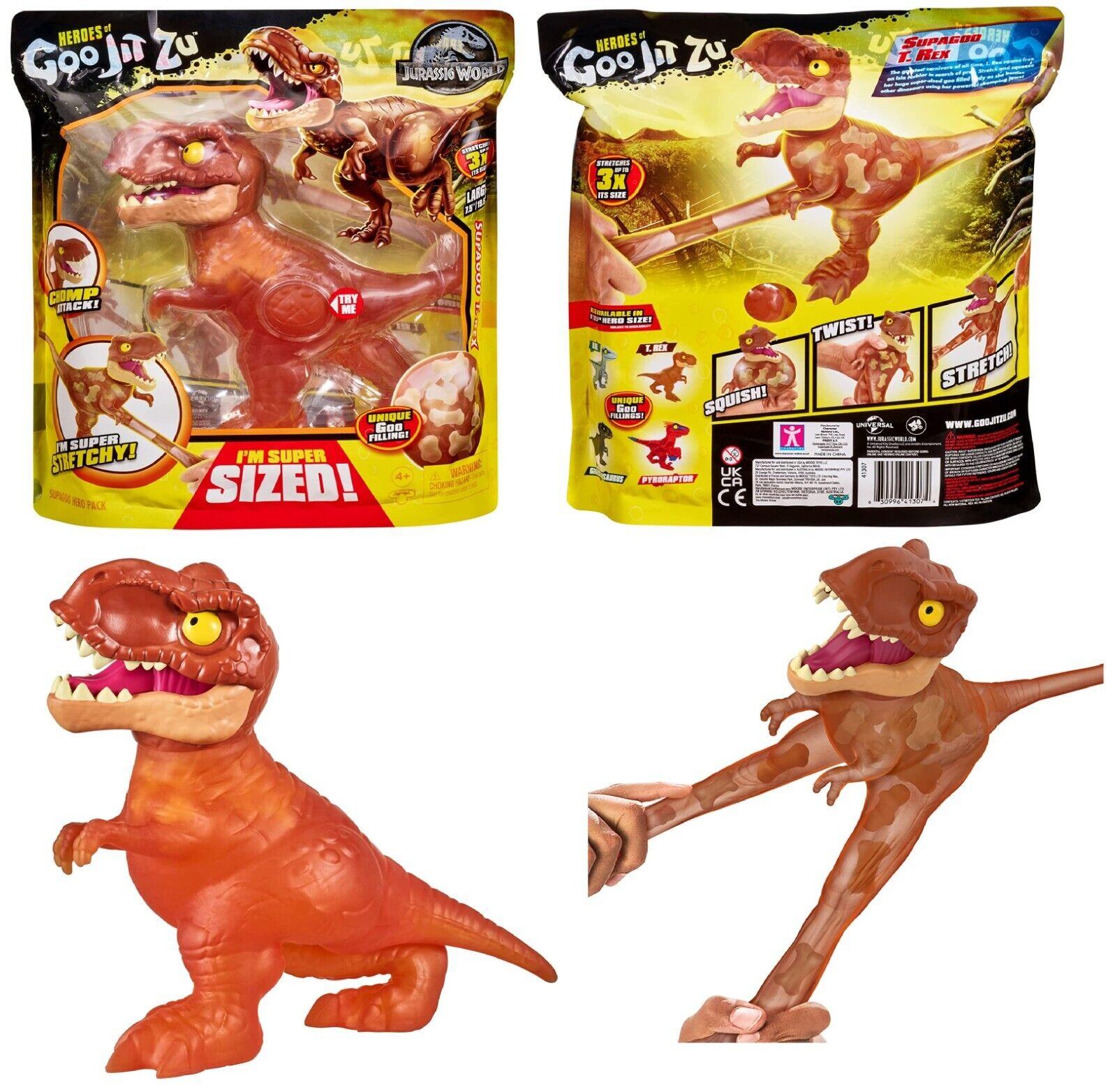 Heroes of Goo Jit Zu Jurassic World Large SupaGoo T-Rex 7.5" Stretchy Squishy
