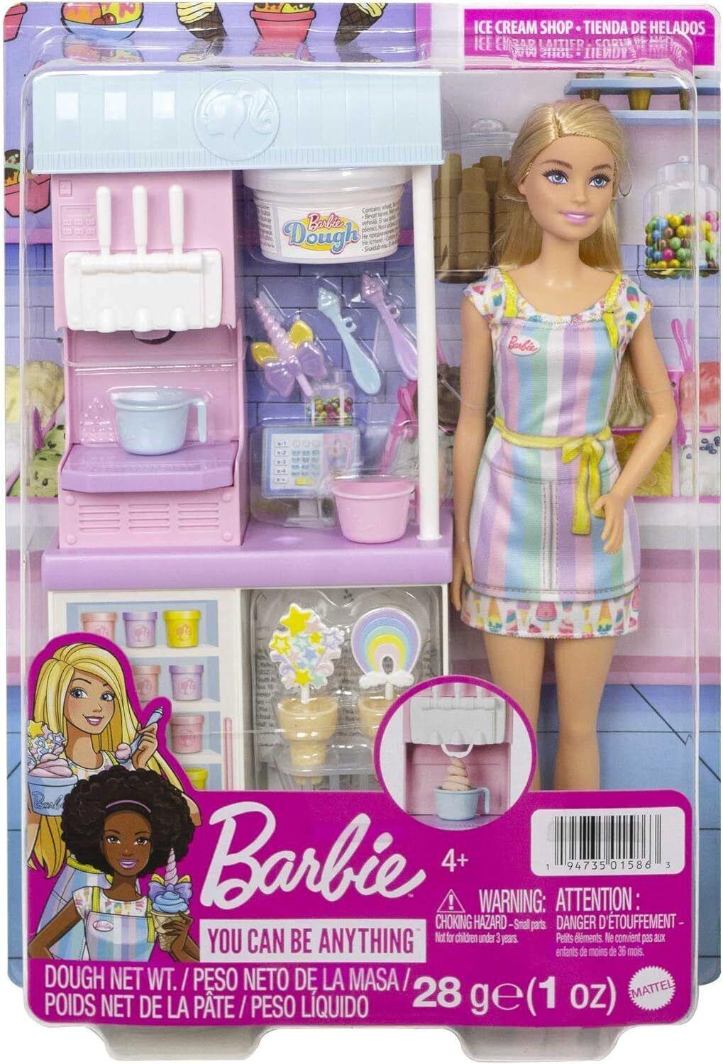 Barbie Careers Baby Doctor Dentist Teacher Chicken Skating Ice Ages 3+ Toy Doll Ice Cream Shop