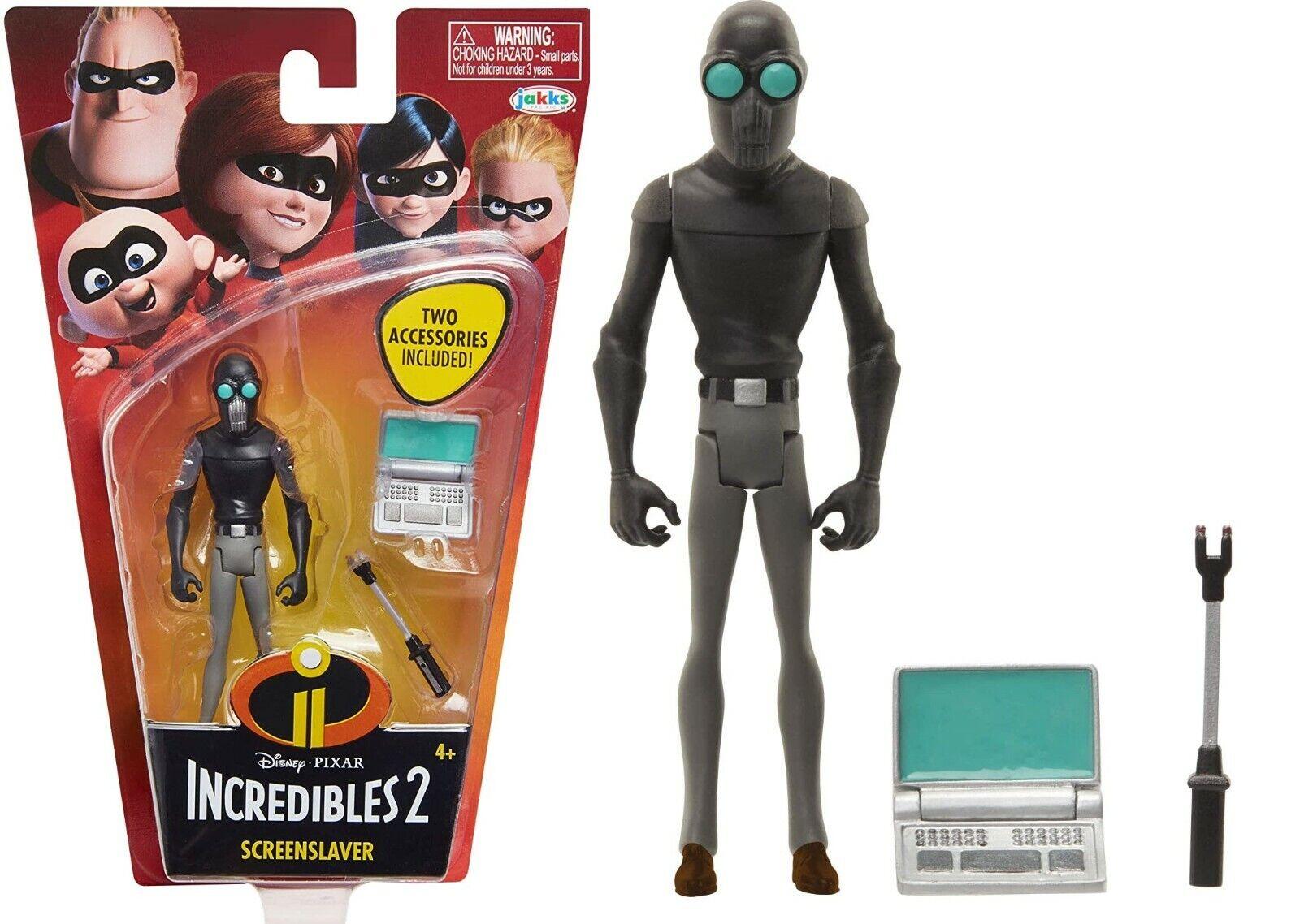 Incredibles 2 Disney Pixar Screen Slaver figure with 2 Accessories included for ages 4+