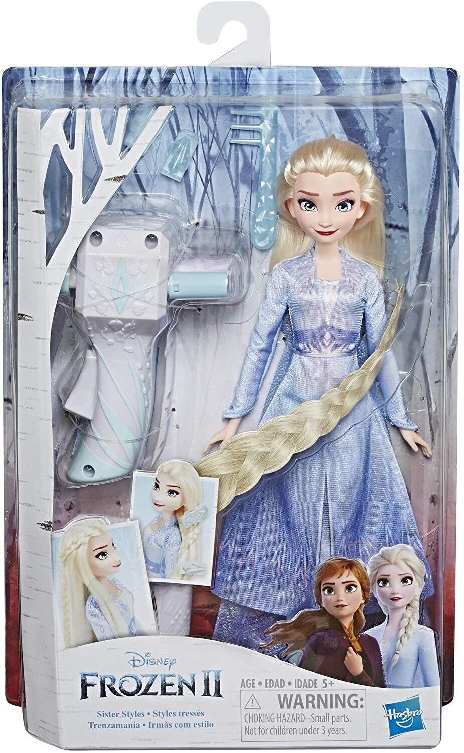 Frozen Sisters Styles Long Elsa Fashion doll Blonde Hair for 5+ Toy