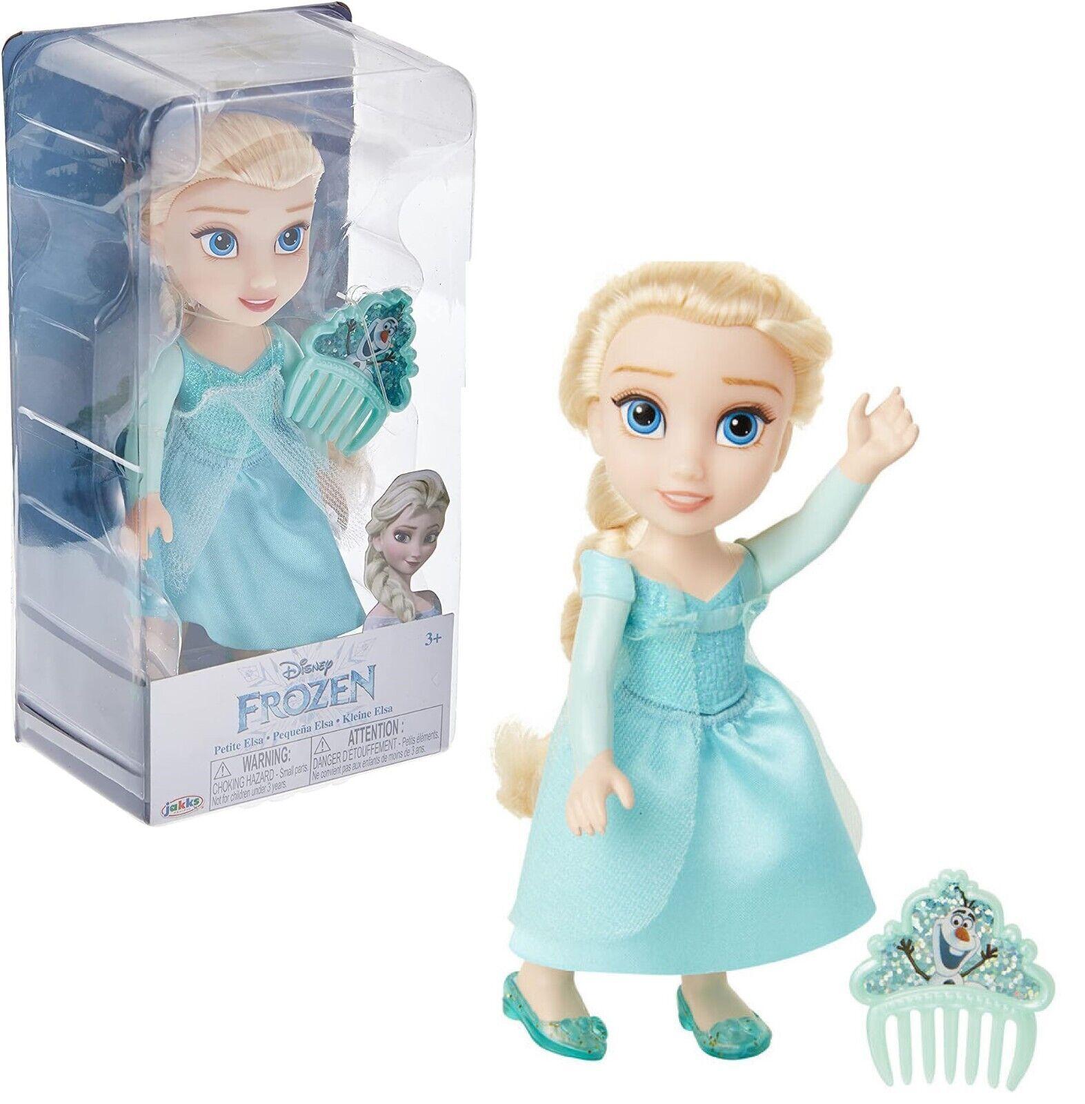 Frozen Petite Doll Anna Elsa Ages 3+ New Toy With Comb Glitter