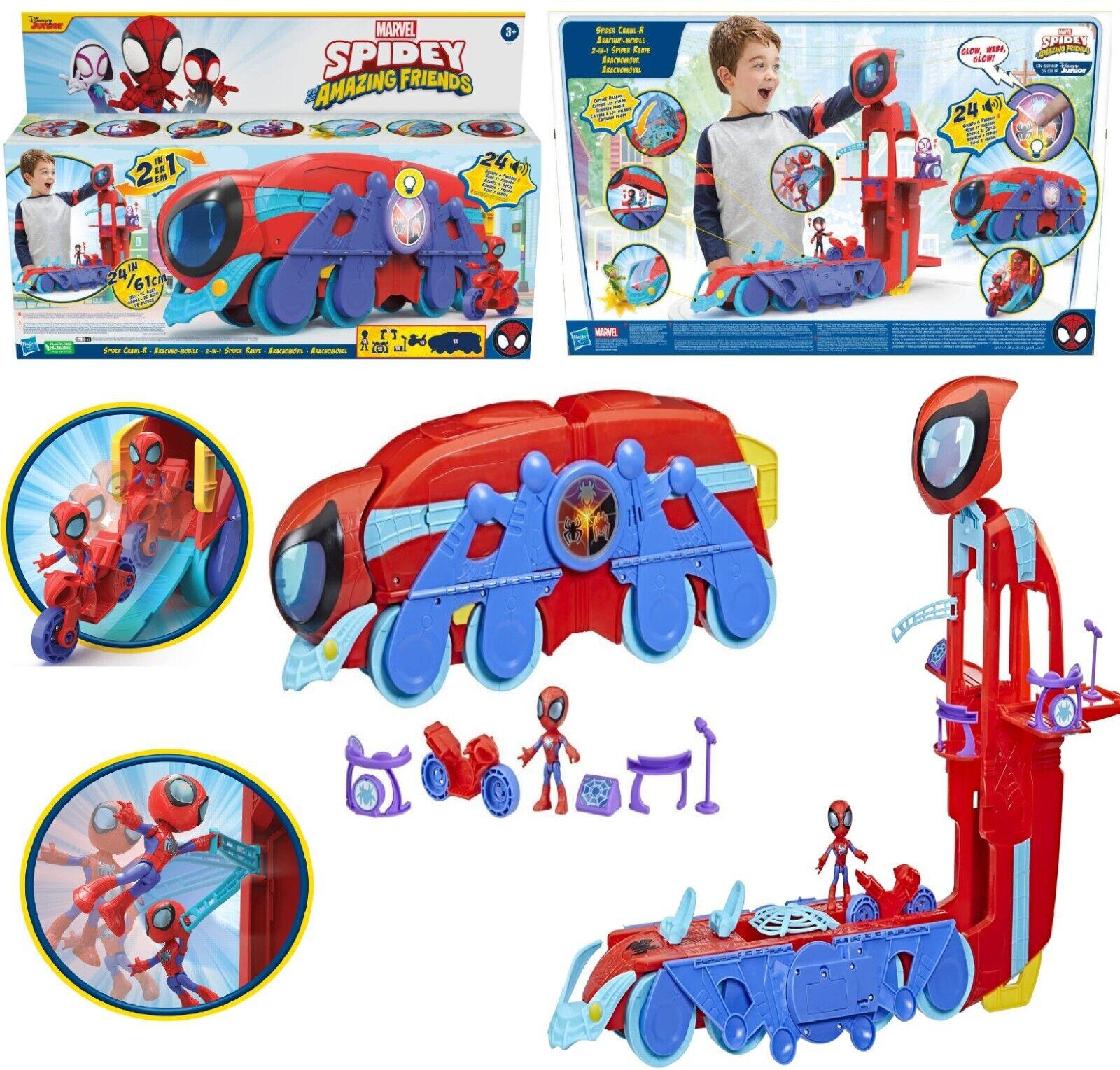 Marvel Spidey Spider Crawl-R 2-in-1 Deluxe Headquarter Playset Spiderman Toy Fun