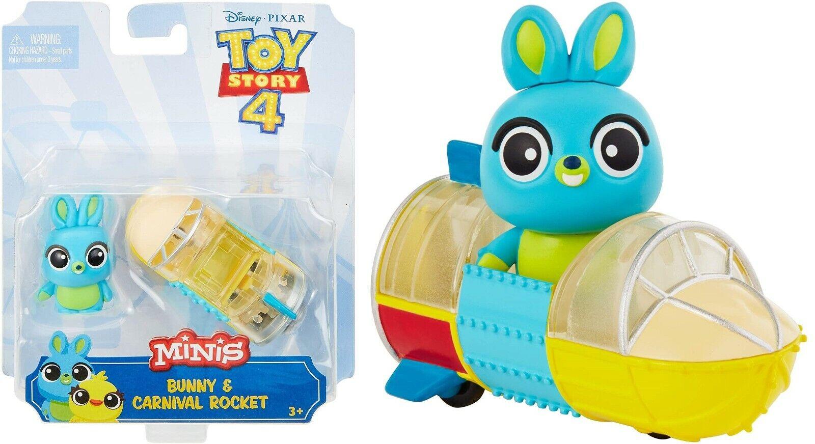 Disney Toy Story Mini Figure-Bunny & Rocket-Ages 3+ Toy Car Bike Race