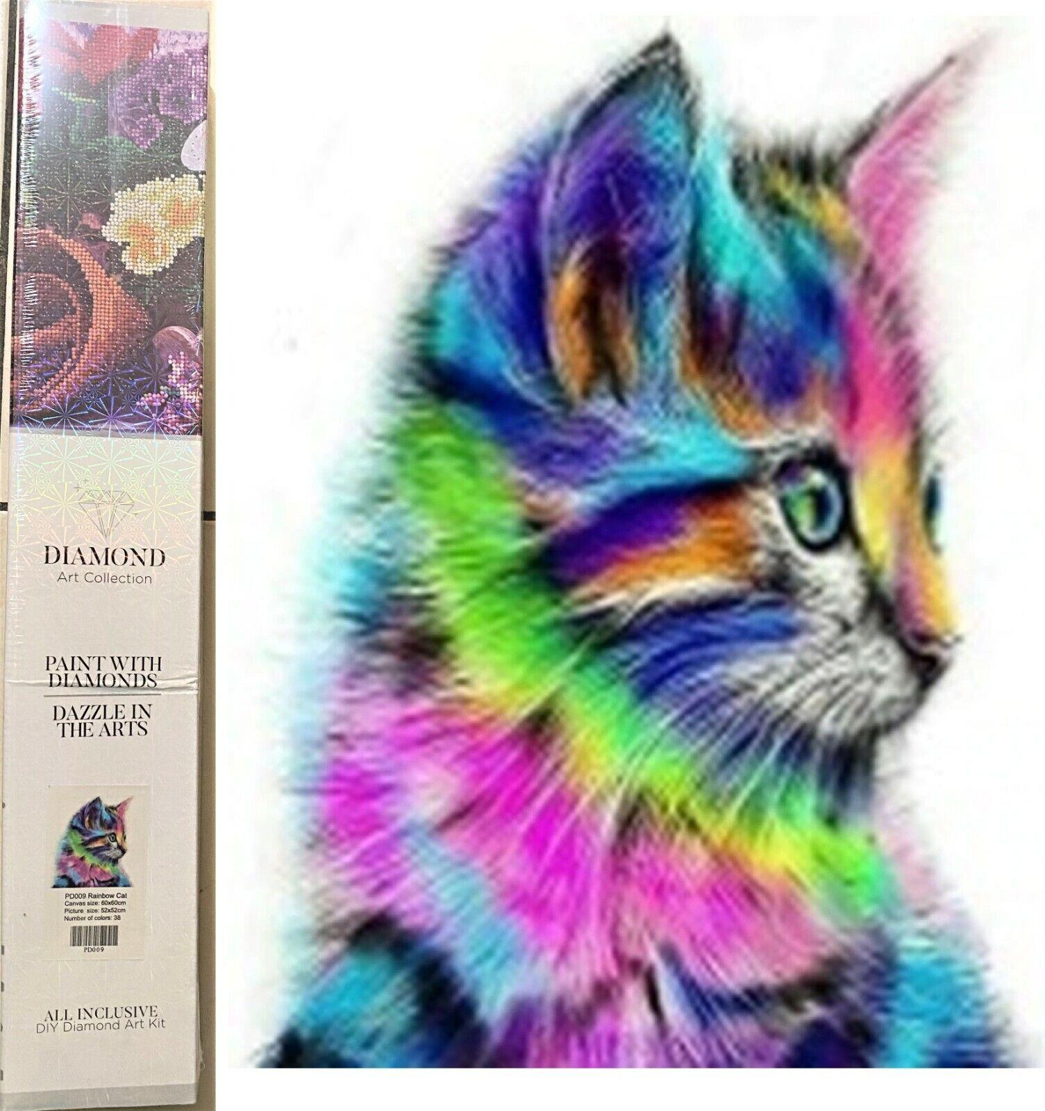 Diamond Art Collection Rainbow Cat Painting kit