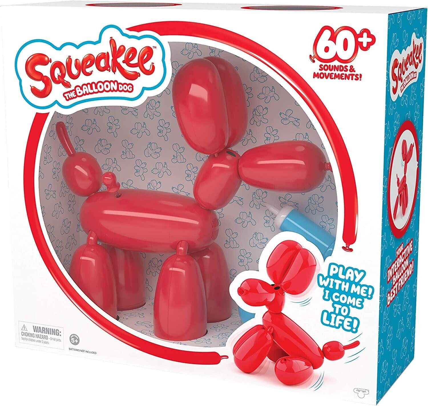 Moose Squeakee the Balloon Dog Toy Pop and Inflate Puppy Play Gift Real Pet Fun