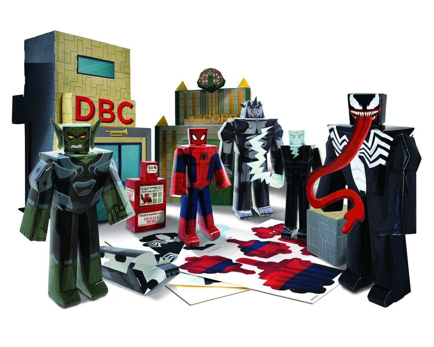 Marvel Blueprints Battle Oscorp Deluxe Pack Ultimate Spiderman Papercraft Age 6+