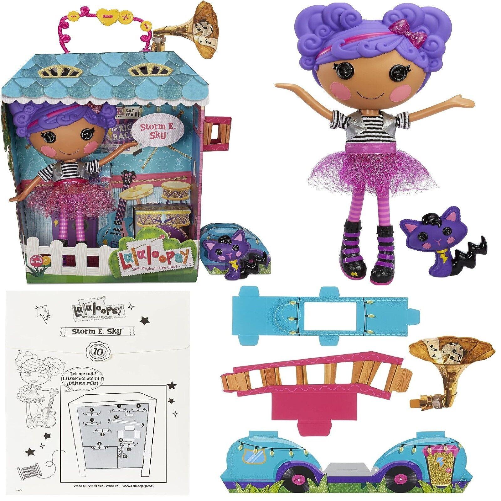 Lalaloopsy-Storm E.sky-Large 13 Inch Doll Crumbs Sugar Cookie Pet Puppy Sky Play Fashion Fun