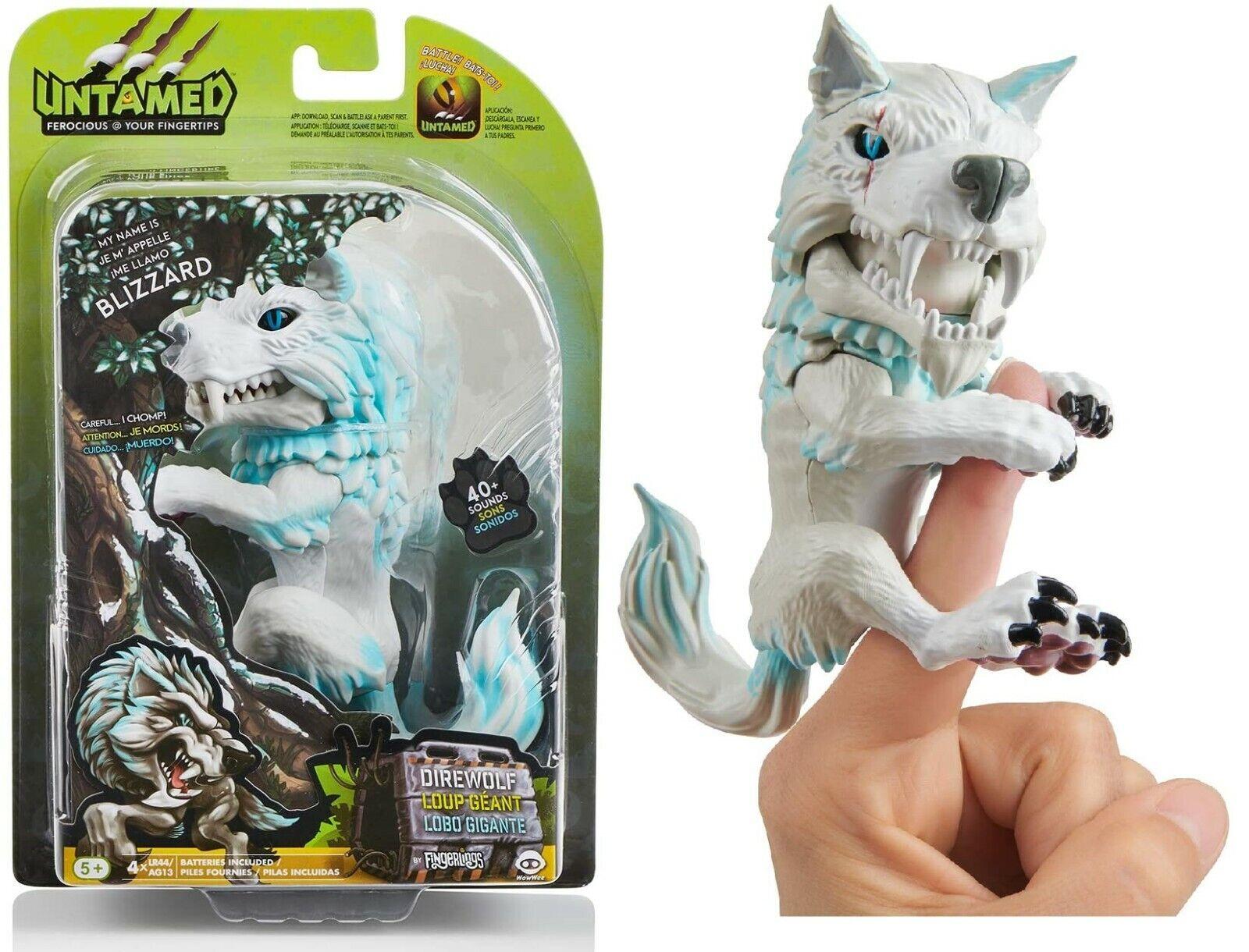 WowWee Fingerlings Untamed Direwolf Blizzard Interactive Toy Pet