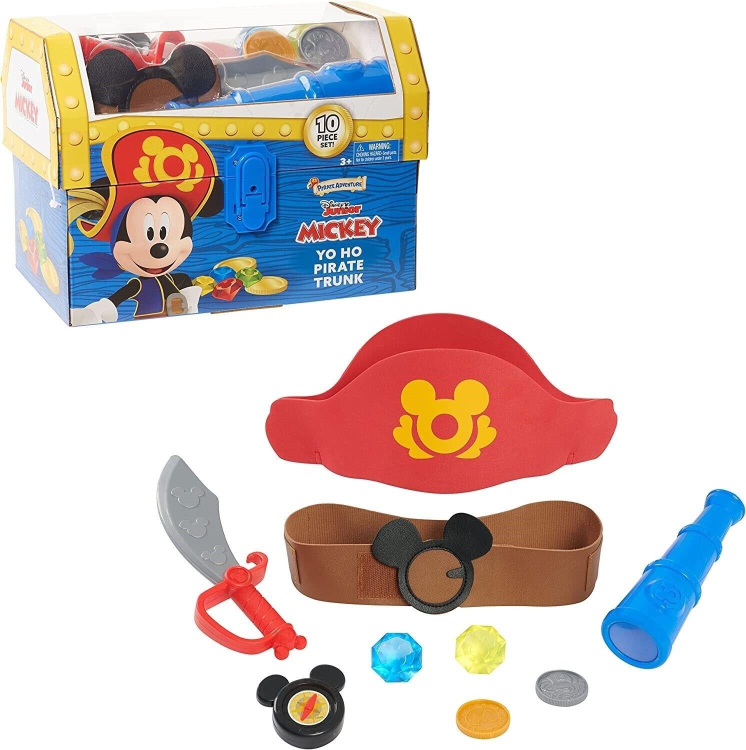 Disney Junior Mickey Mouse Funhouse Yo-Ho Pirate Trunk Dress Up Ages 3+ New Toy