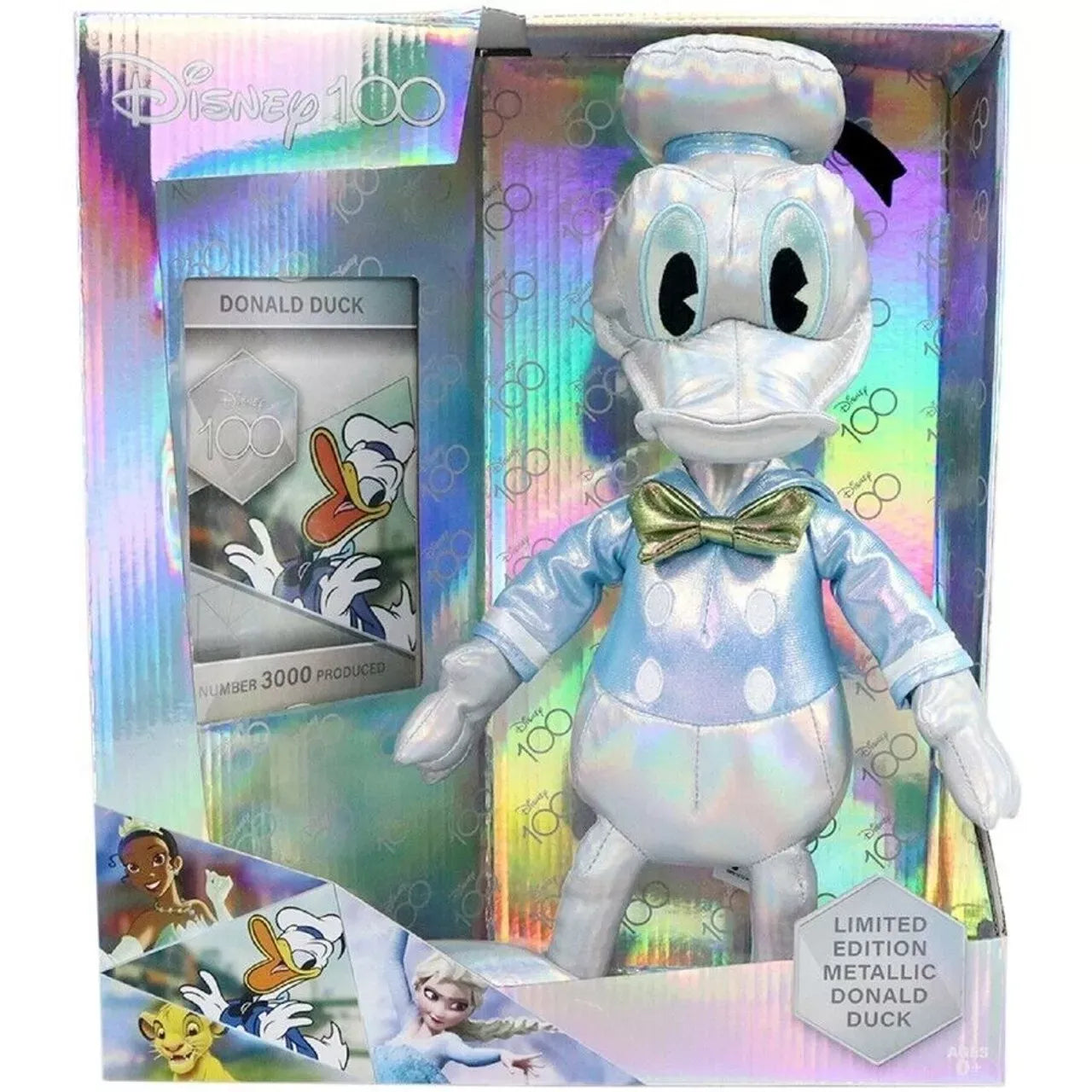 Disney 100 Limited Edition Donald Duck Metallic Soft Plush Figure Mickey Mouse