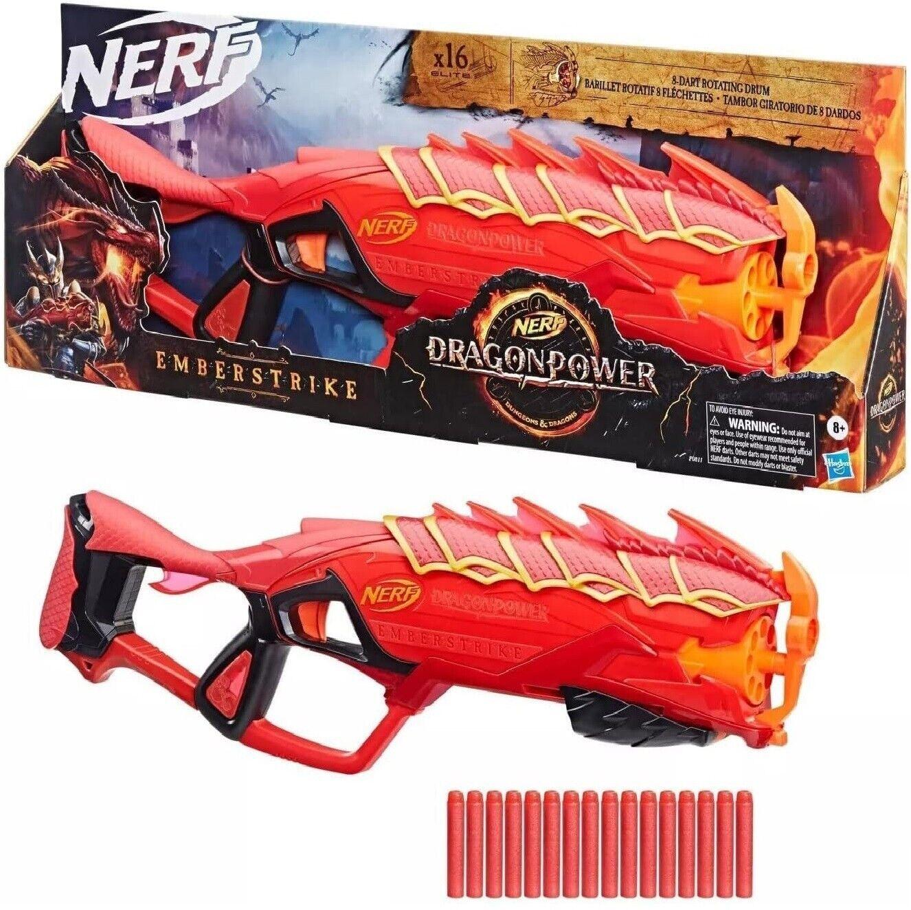 Nerf Dungeons and Dragons DragonPower Emberstrike Blaster Dragon Ages 8+ New Toy