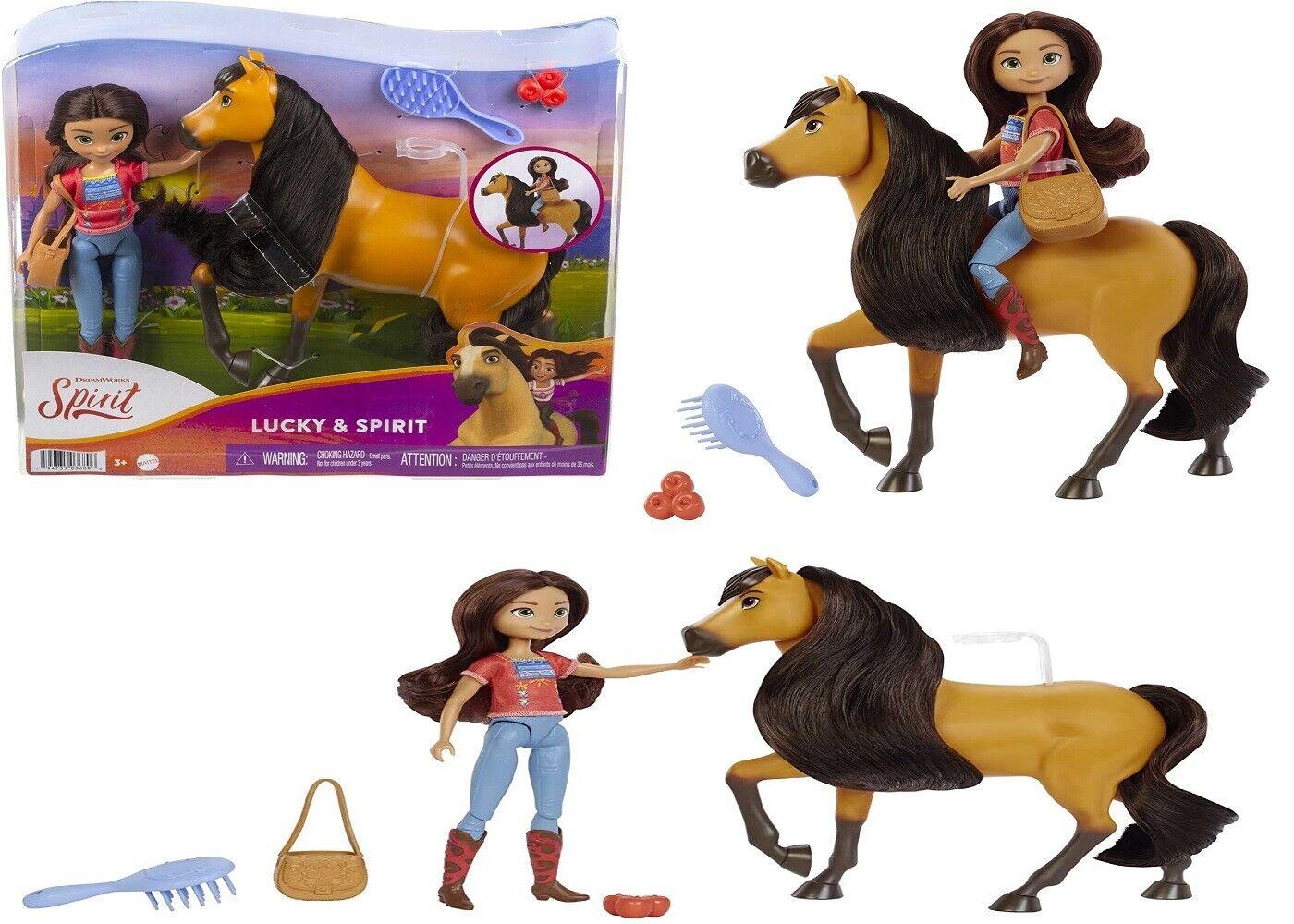 Lucky and Spirit 4 Riding Free Collector Doll and Horse Ages 3+ Toy Pony Race Fun