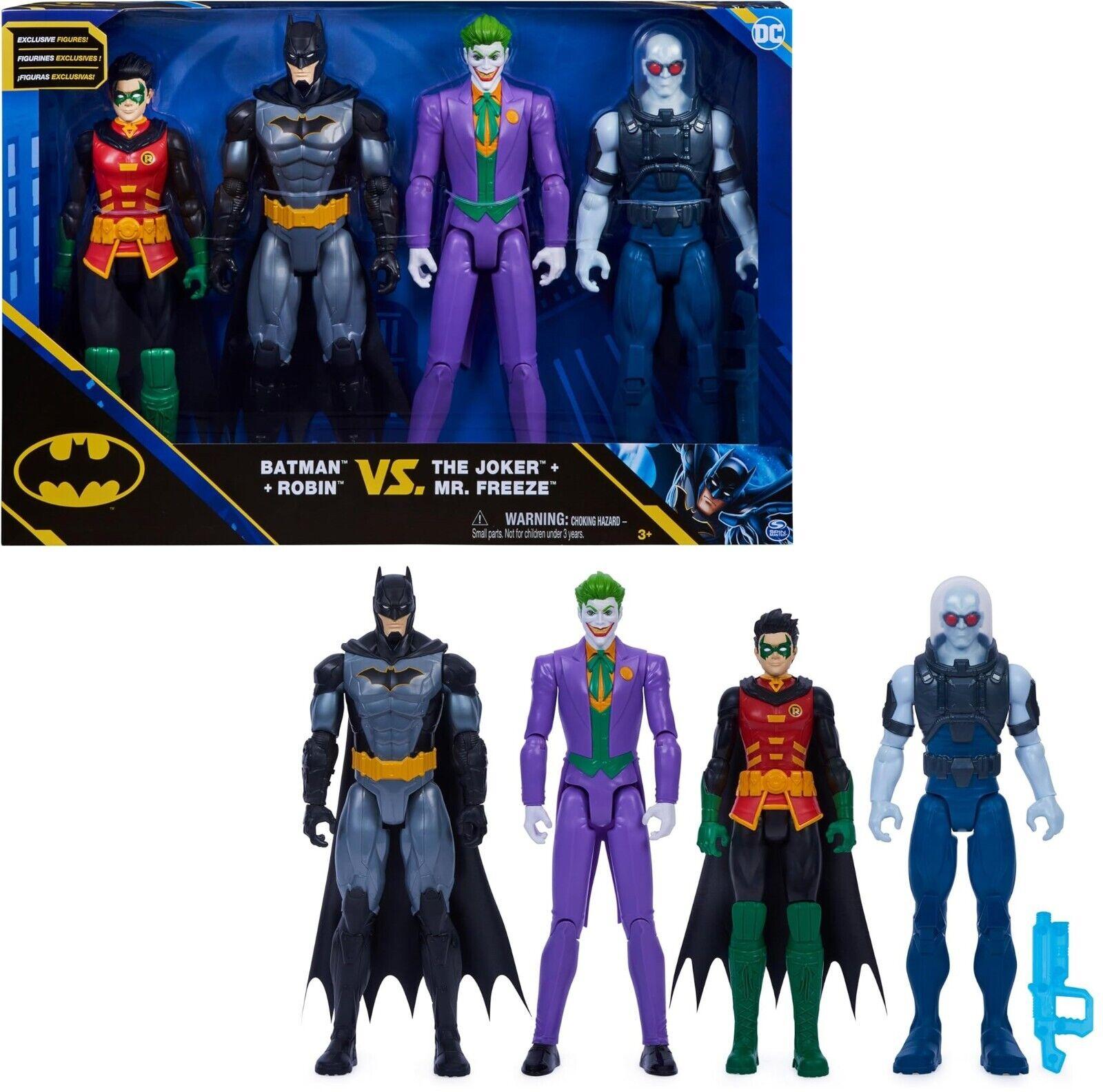 DC Comics 4-Pack 12 Inch Figures Batman Robin Joker Mr Freeze Superheroes Figure