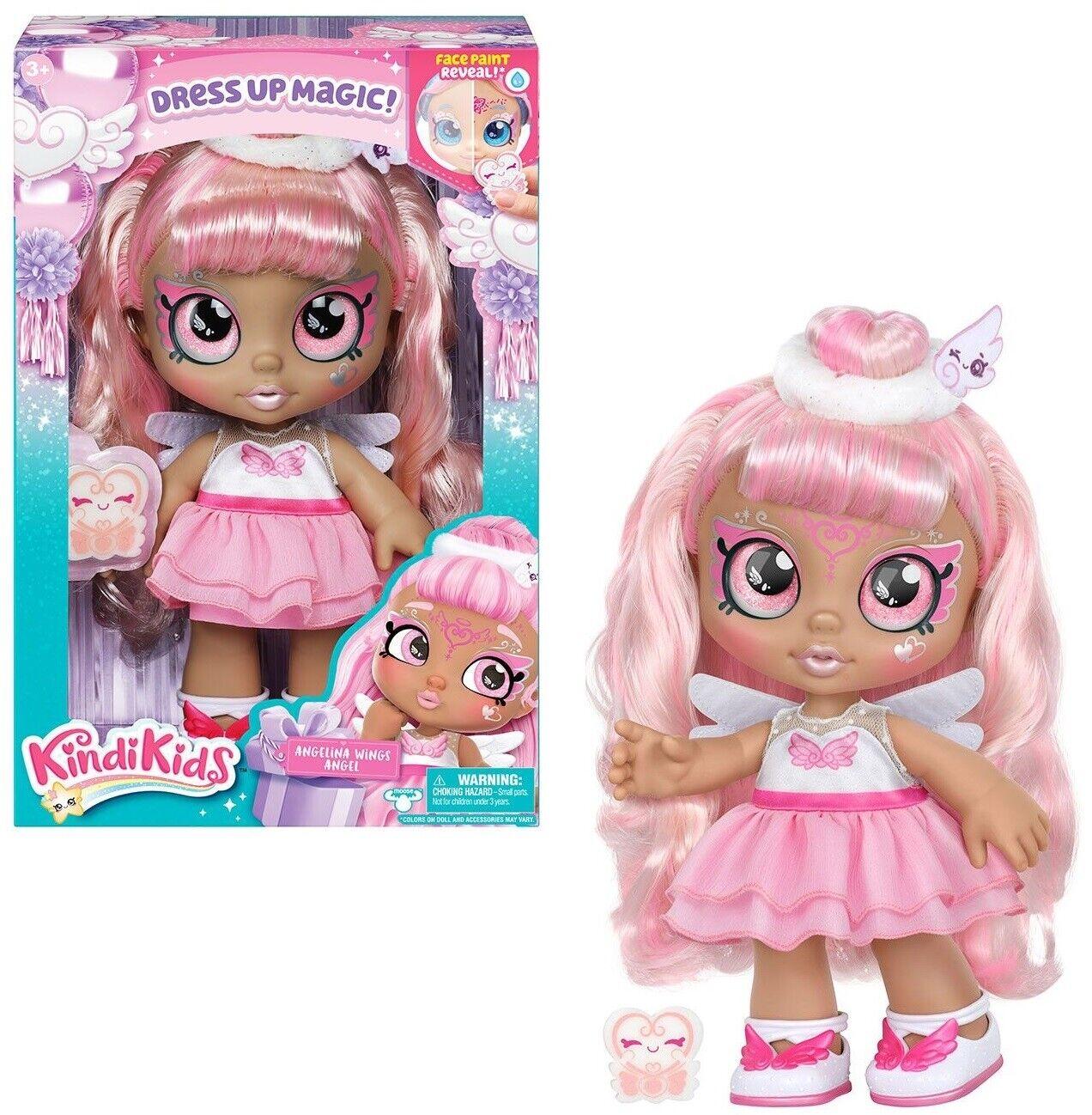Kindi Kids - Angelina Wings - Dress Toddler face Paint Reveal Doll Unicorn Play Fun