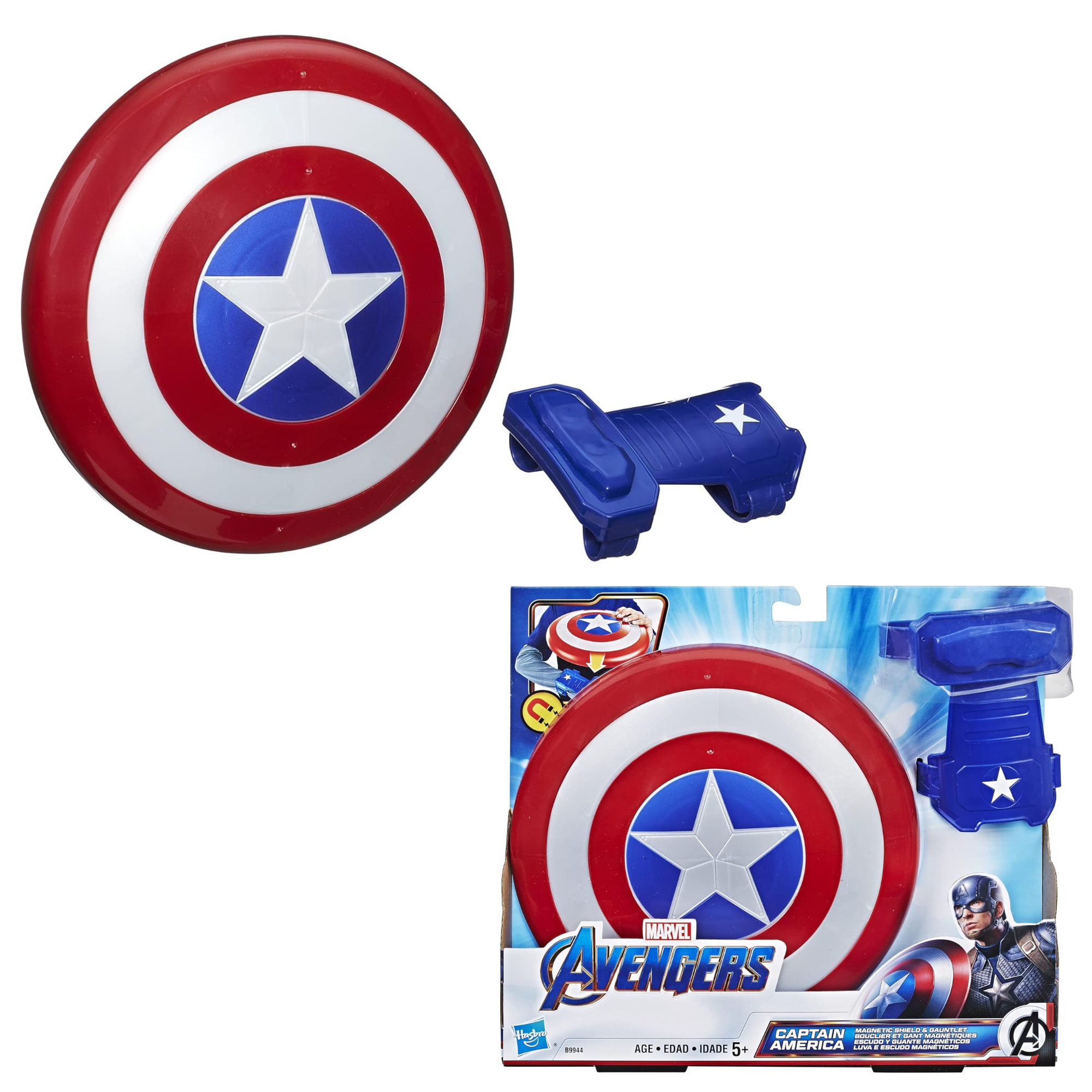 Marvel Avengers Captain America Magnetic Shield Gauntlet Toy Kids Role Play Ages 5+