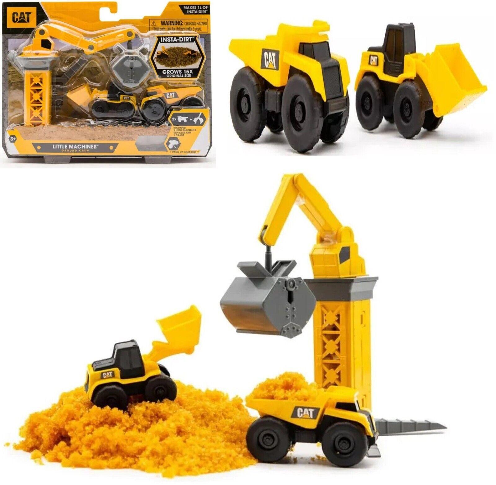 CAT Little Machines Ground Crew with Dirt Crane Ages 3+ New Toy Build Play Gift
