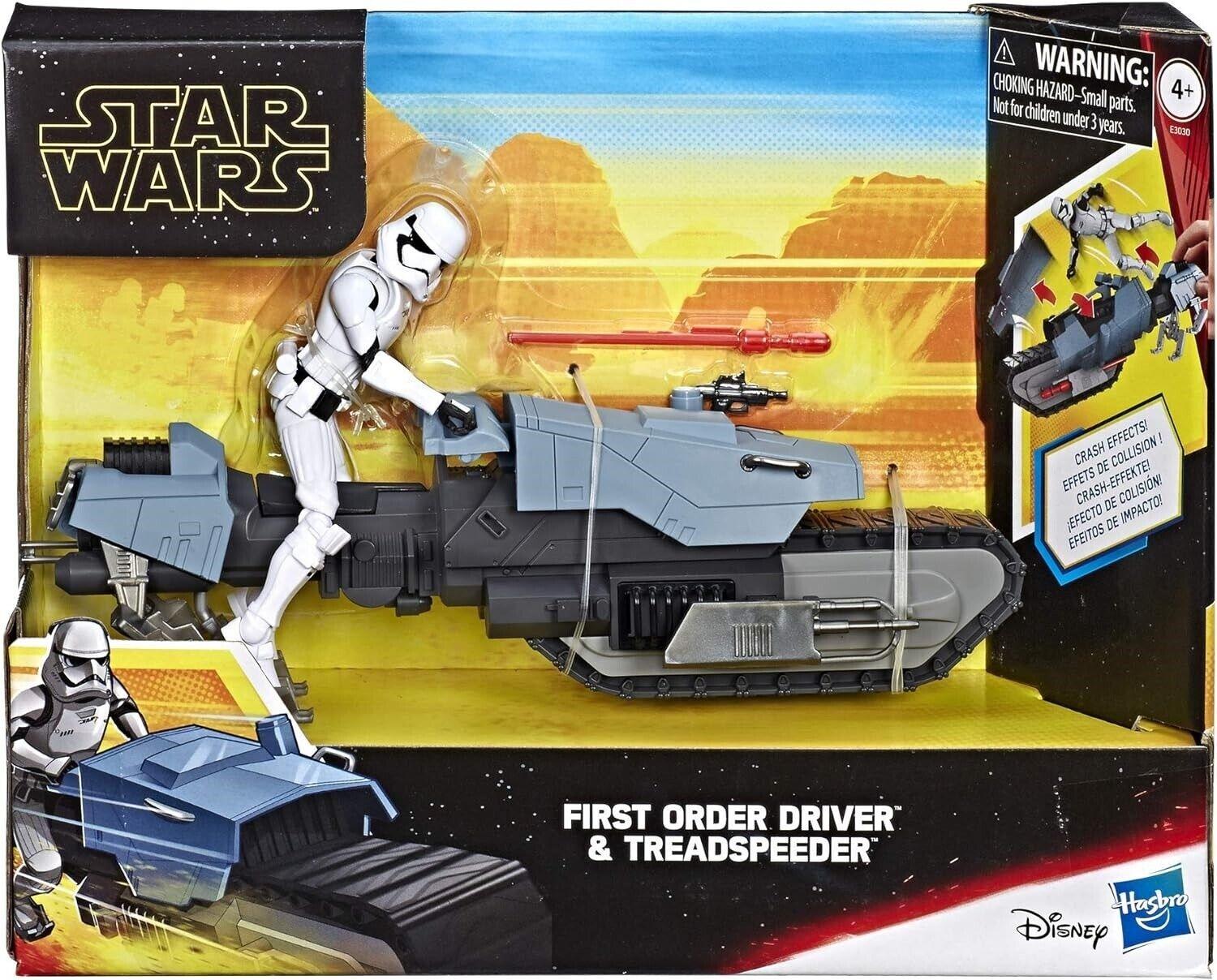 Star Wars Galaxy of Adventures First Order Driver and Treadspeeder Bike Car Play