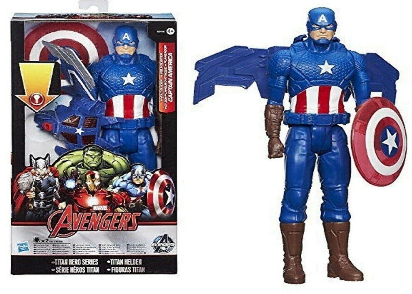 Marvel Avengers Titan Hero Hasbro Volt Glider Captain America 12 Inch Ages 4 Toy