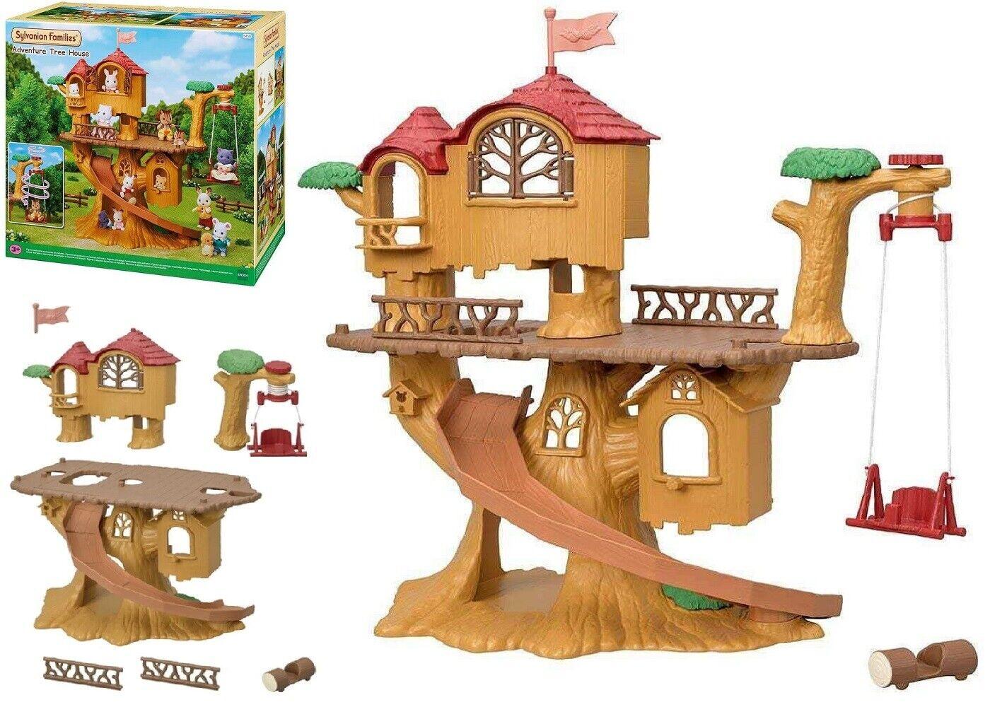 Sylvanian Families Adventure Tree House Ages 3+ Toy Doll Pretend Play Flag Gift