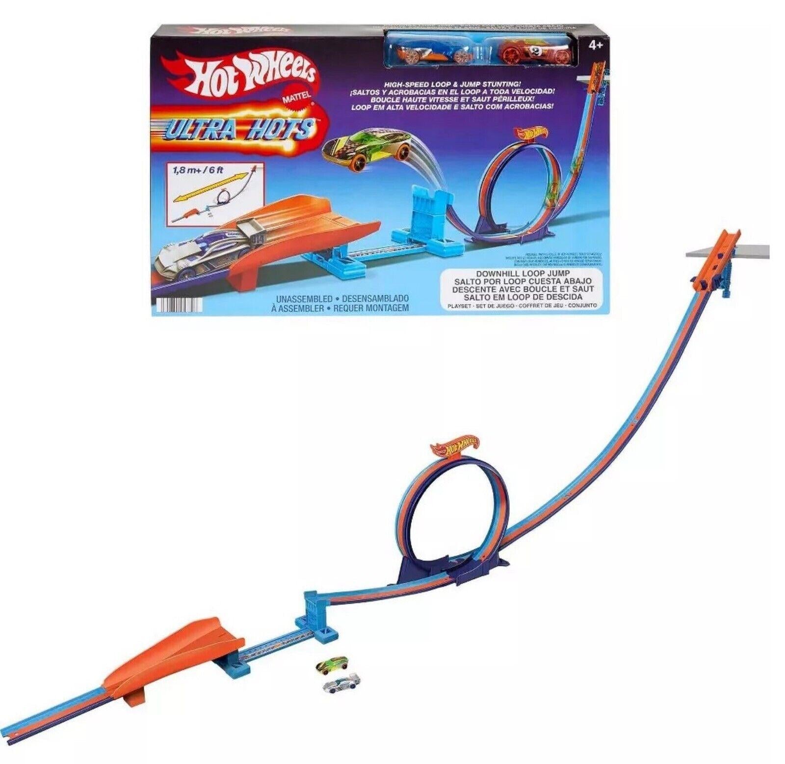 Hot Wheels Ultra Hots Downhill Loop Jump Track Ages 4+ New Toy Race Car Play