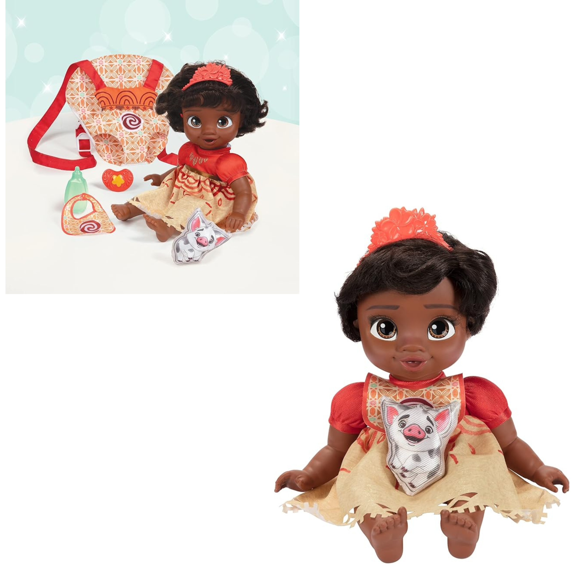 Disney Princess Moana Baby Doll Deluxe with Carrier and Accessories
