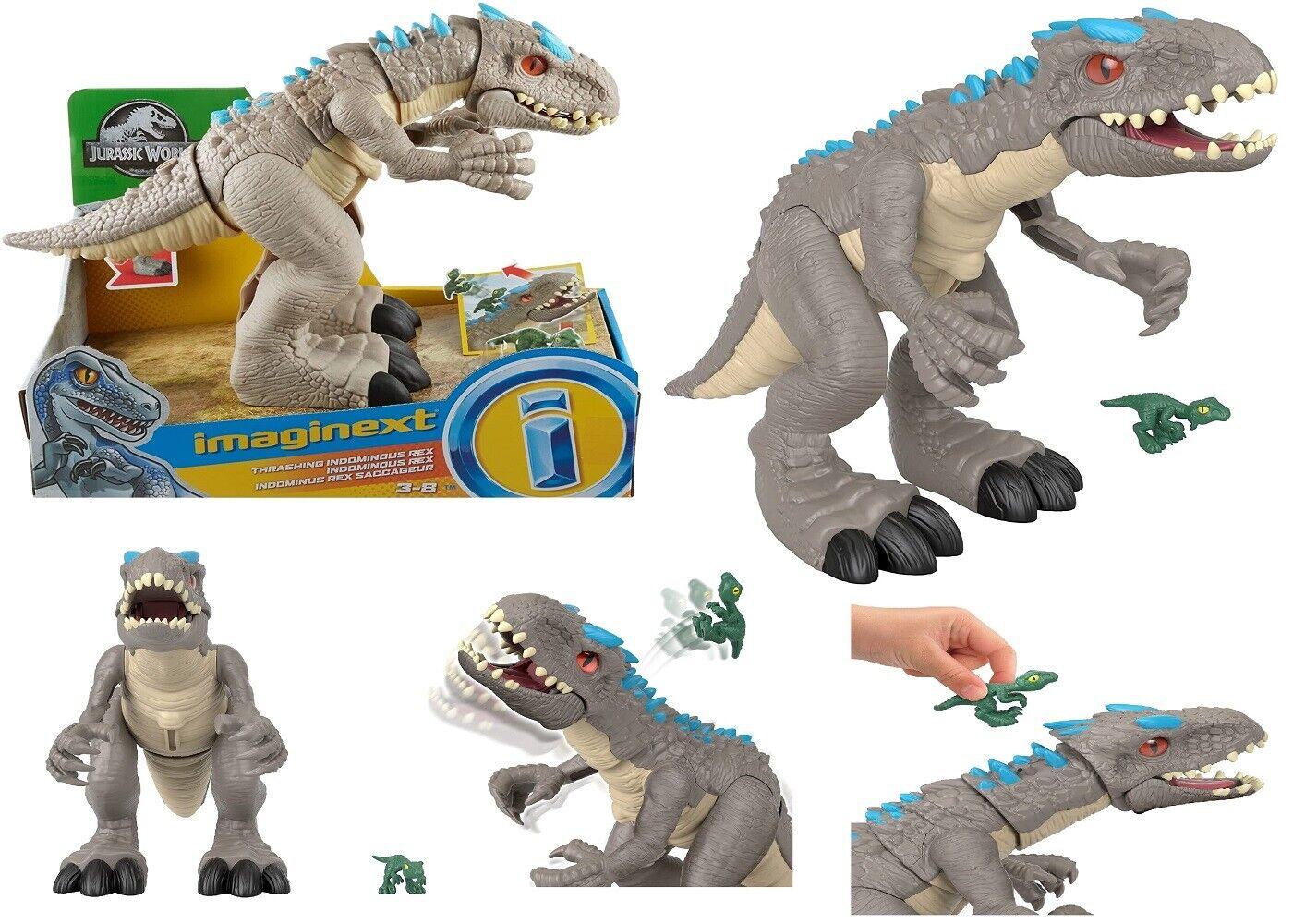 Imaginext Jurassic World Thrashing Indominus Rex Dinosaur Ages 3+ Toy Dino Play