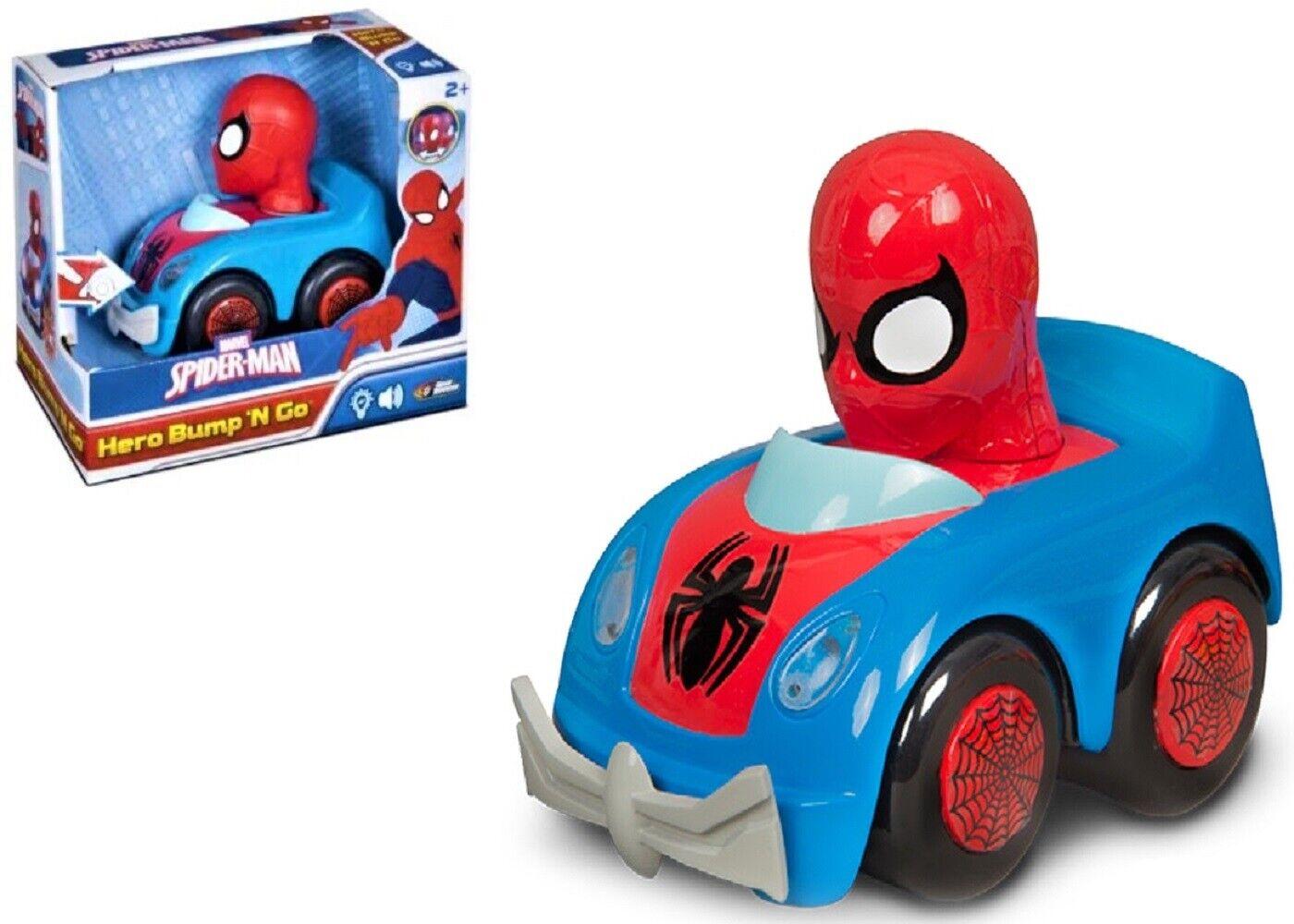 Marvel Hero Bump No Go Spider-Man Car Ages 2+ New Toy Race Play Spiderman Crash