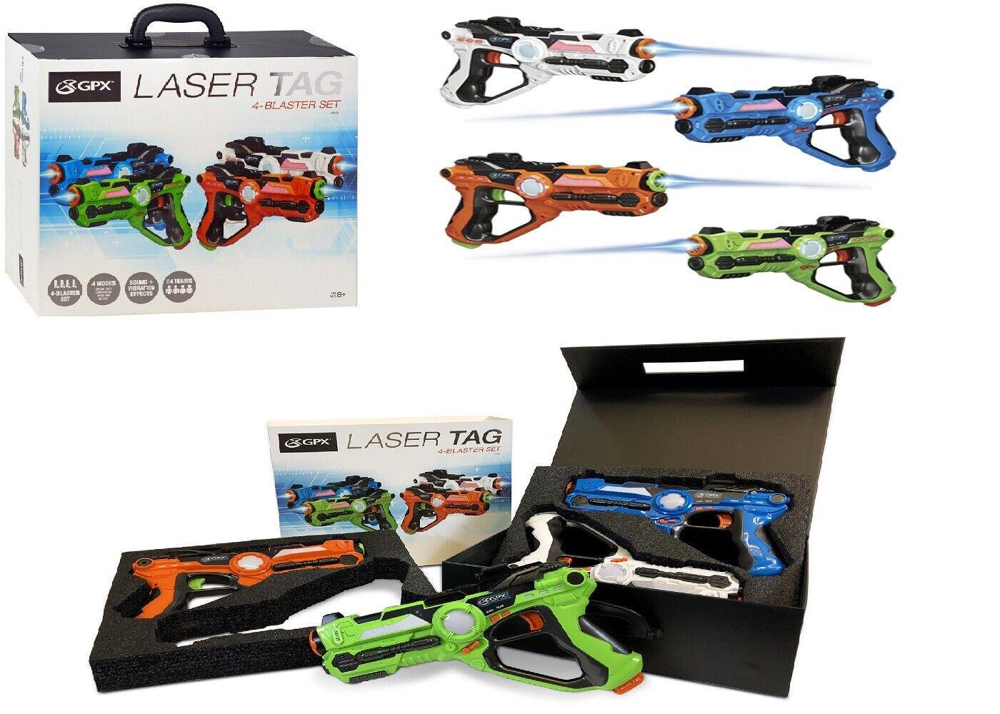 GPX Laser Tag Blasters 4 Pack Ages 8+ Toy Play Fight Gun Gift Set Girls Boys Fun