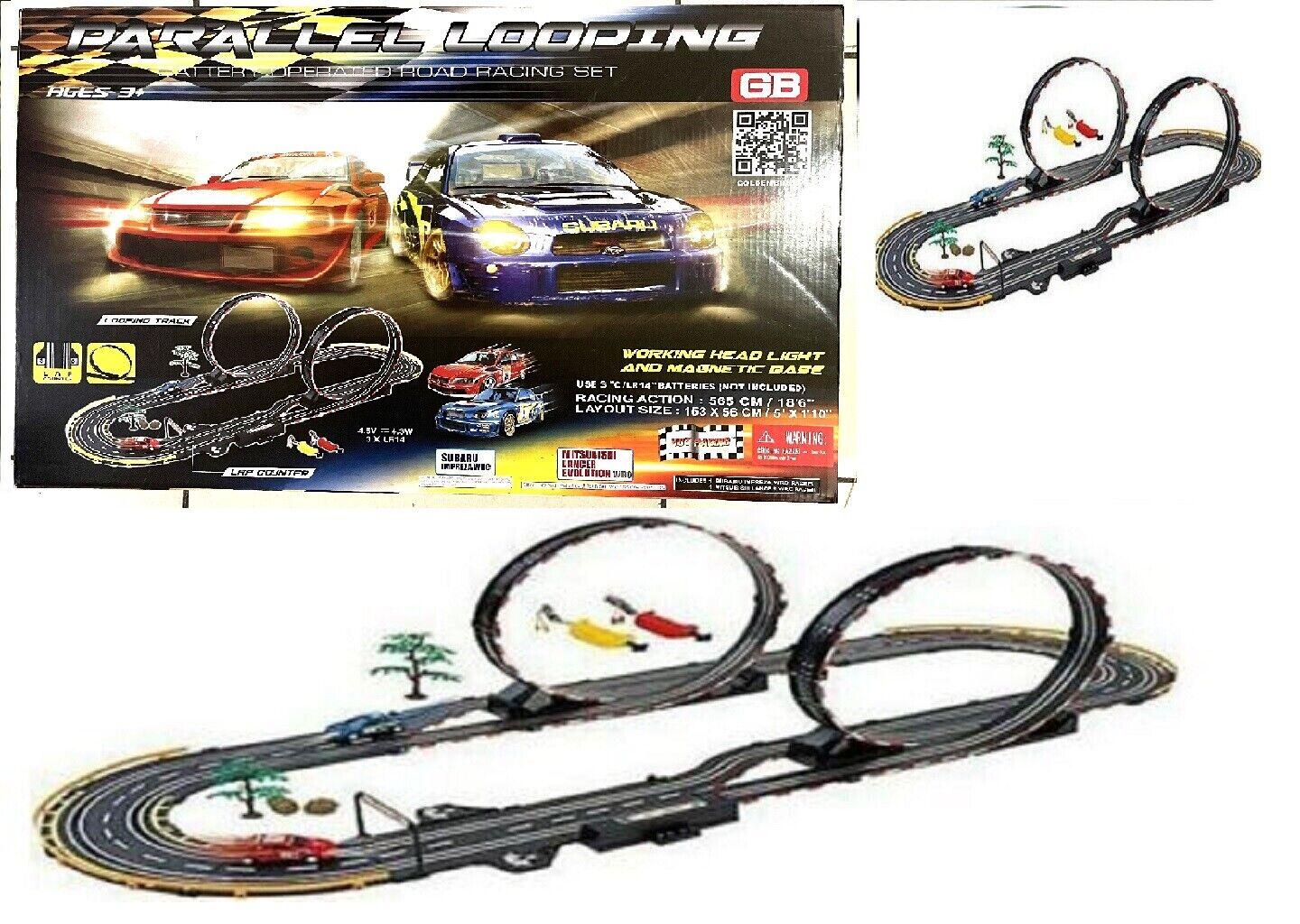 Racing Track Golden Bright Double Circuit Parallel Looping 3+ Toy Play Race Car