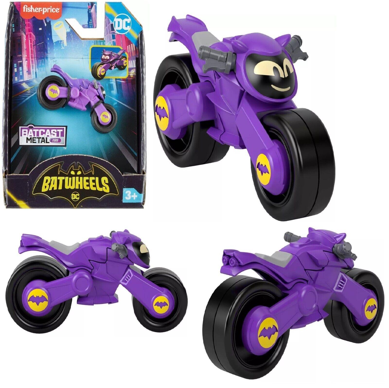 Fisher-Price DC Batwheels Metal Diecast 1:55 Scale Bibi The Batgirl Cycle Cars Batcave Batman