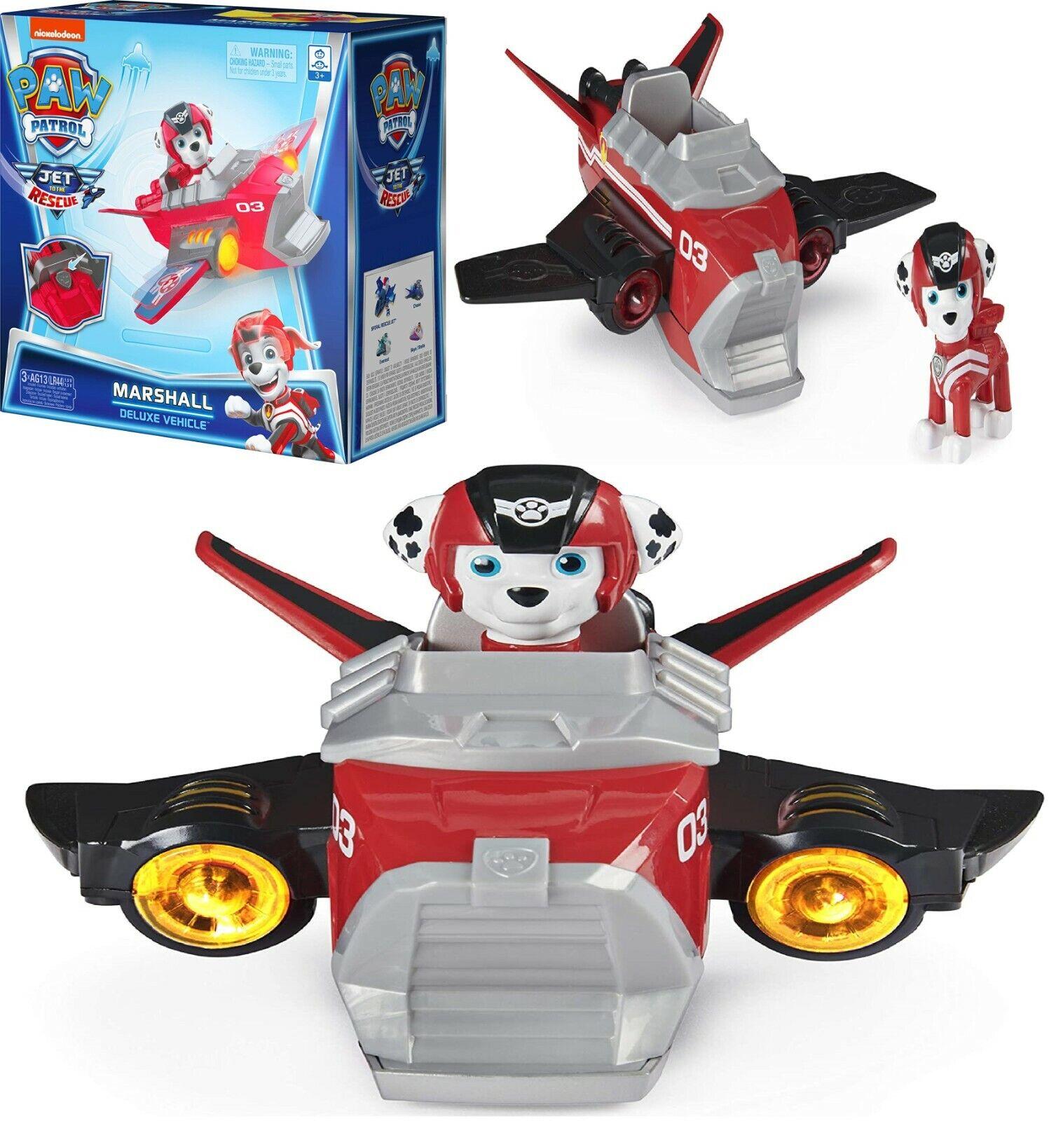 Paw Patrol-Marshall Jet-to The Rescue Deluxe Transforming Jet Ages 3+ Toy Car Play Sounds