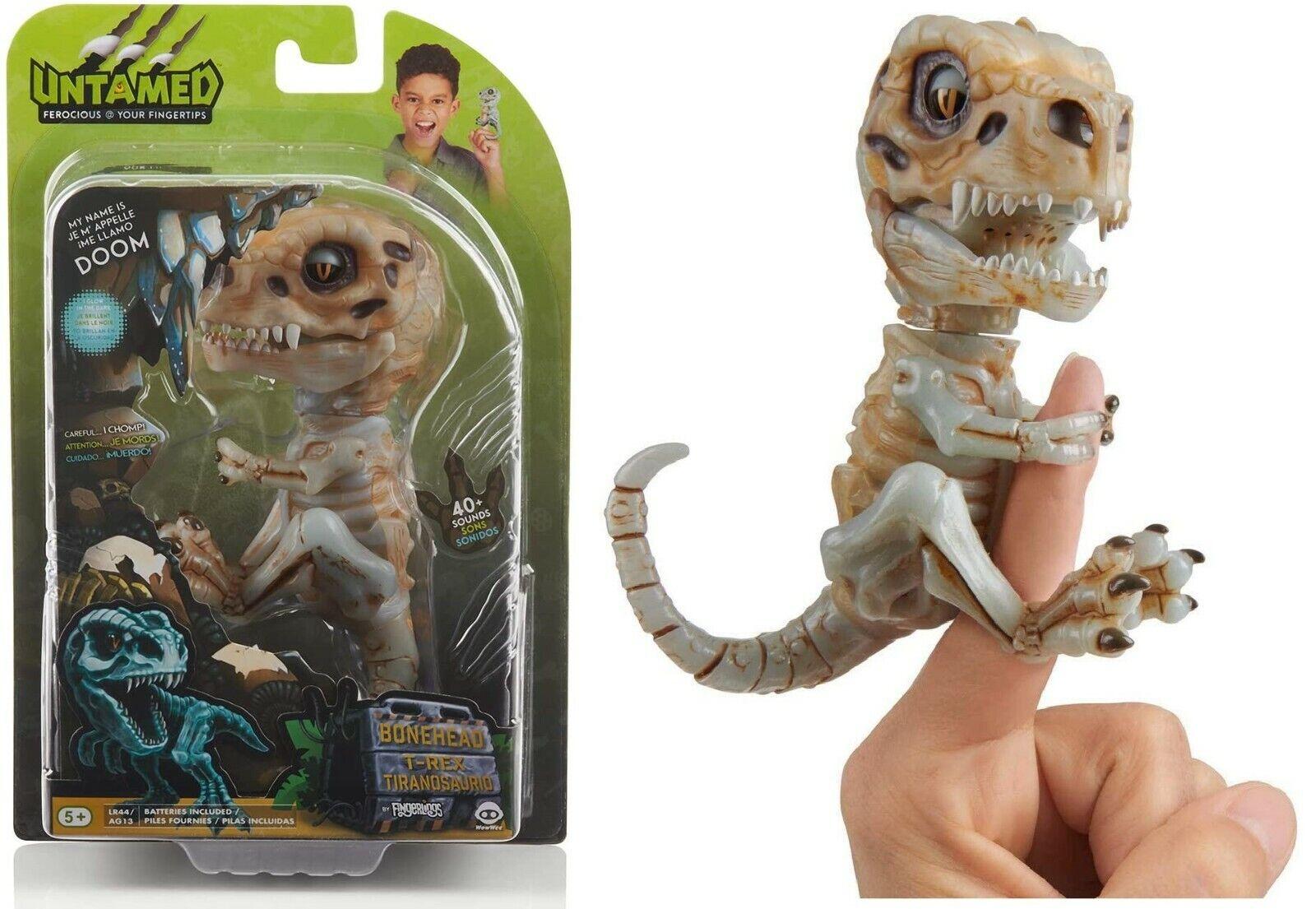 WowWee Fingerlings Untamed T-Rex Bonehead Doom Interactive Toy Pet