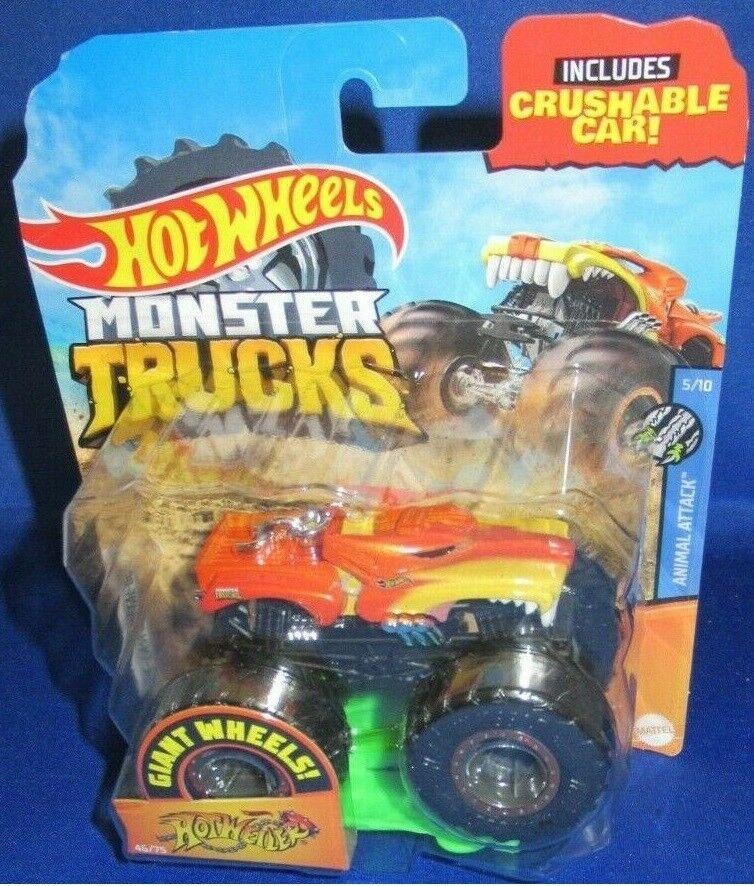 Hot Wheels Monster Hot wheiler Jam Truck with Crushable Car 1:64 Scale for ages 3+