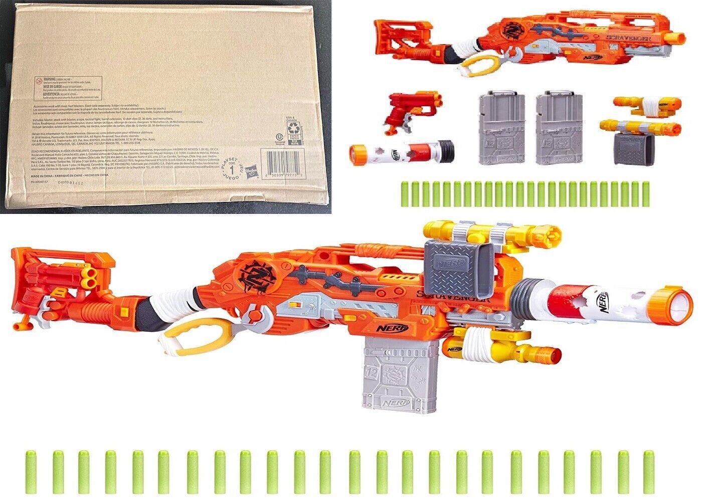 NERF Scravenger Zombie Strike Toy Gun Blaster Ages 8+ Toy Gun Fire Play Fight