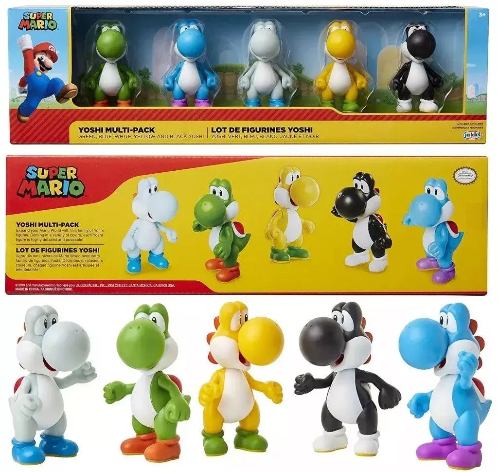 Nintendo Super Mario World of Nintendo 2.5 Inch Yoshi Figure 5-Pack New Toy
