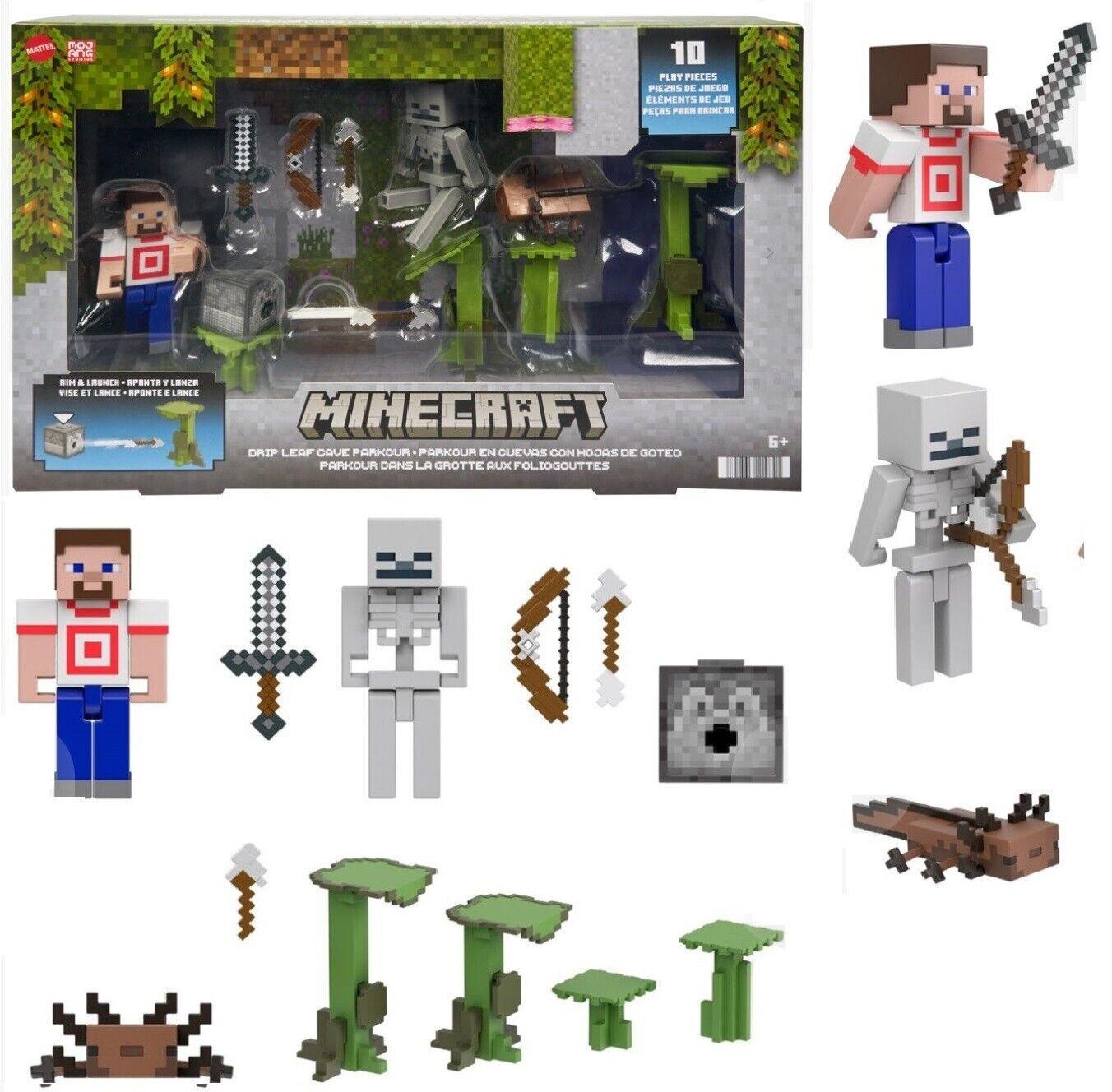 Minecraft Drip Leaf Cave Parkour Multipack Figures Ages 6+ New Toy Game Play