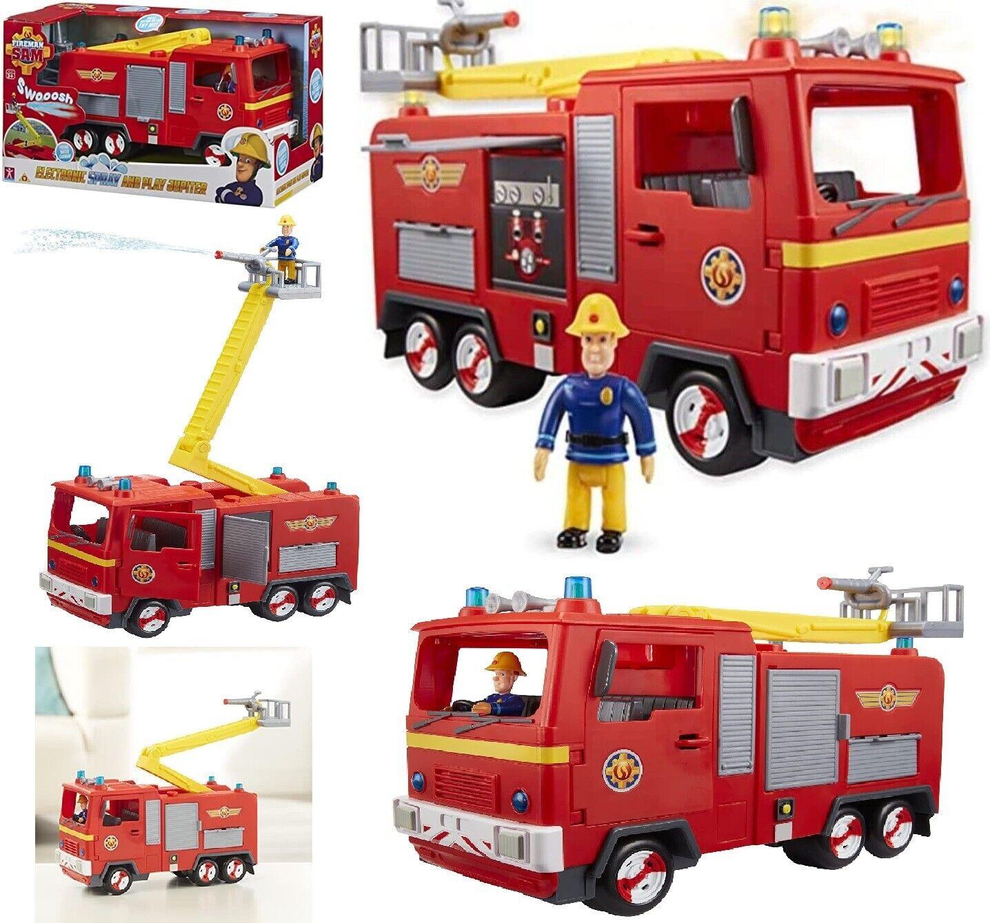 Fireman Sam Electronic Spray and Play Jupiter fire Engine Water Cannon Lights