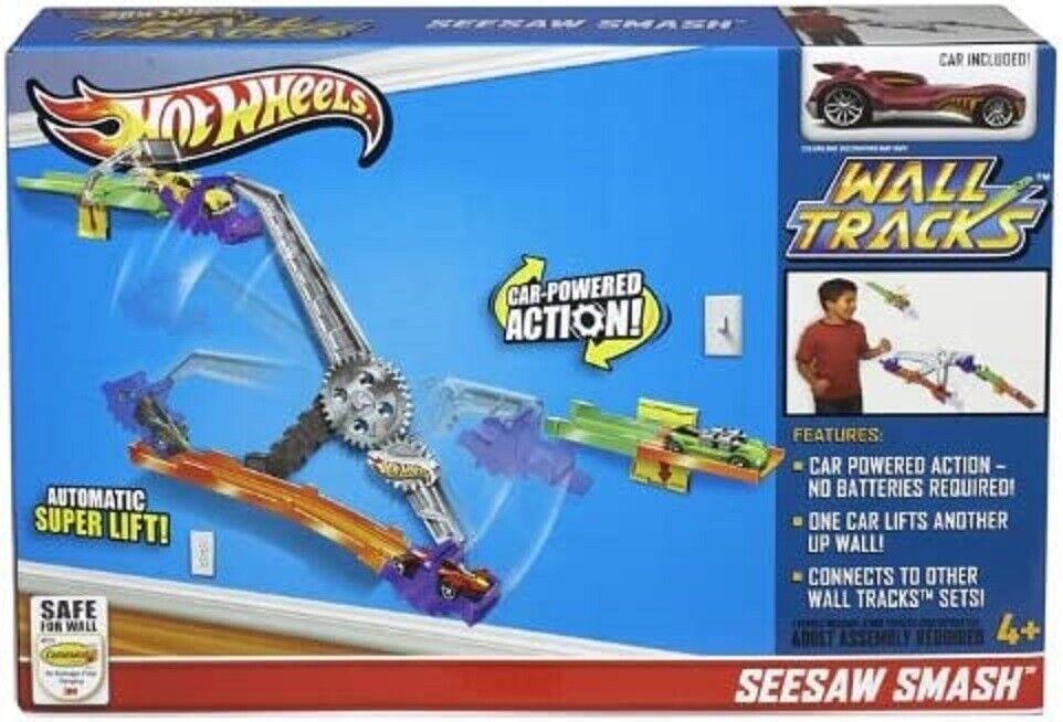 Hot Wheels Wall Tracks Seesaw Smash Track Set Ages 4+ New Toy Race Car Play Gift