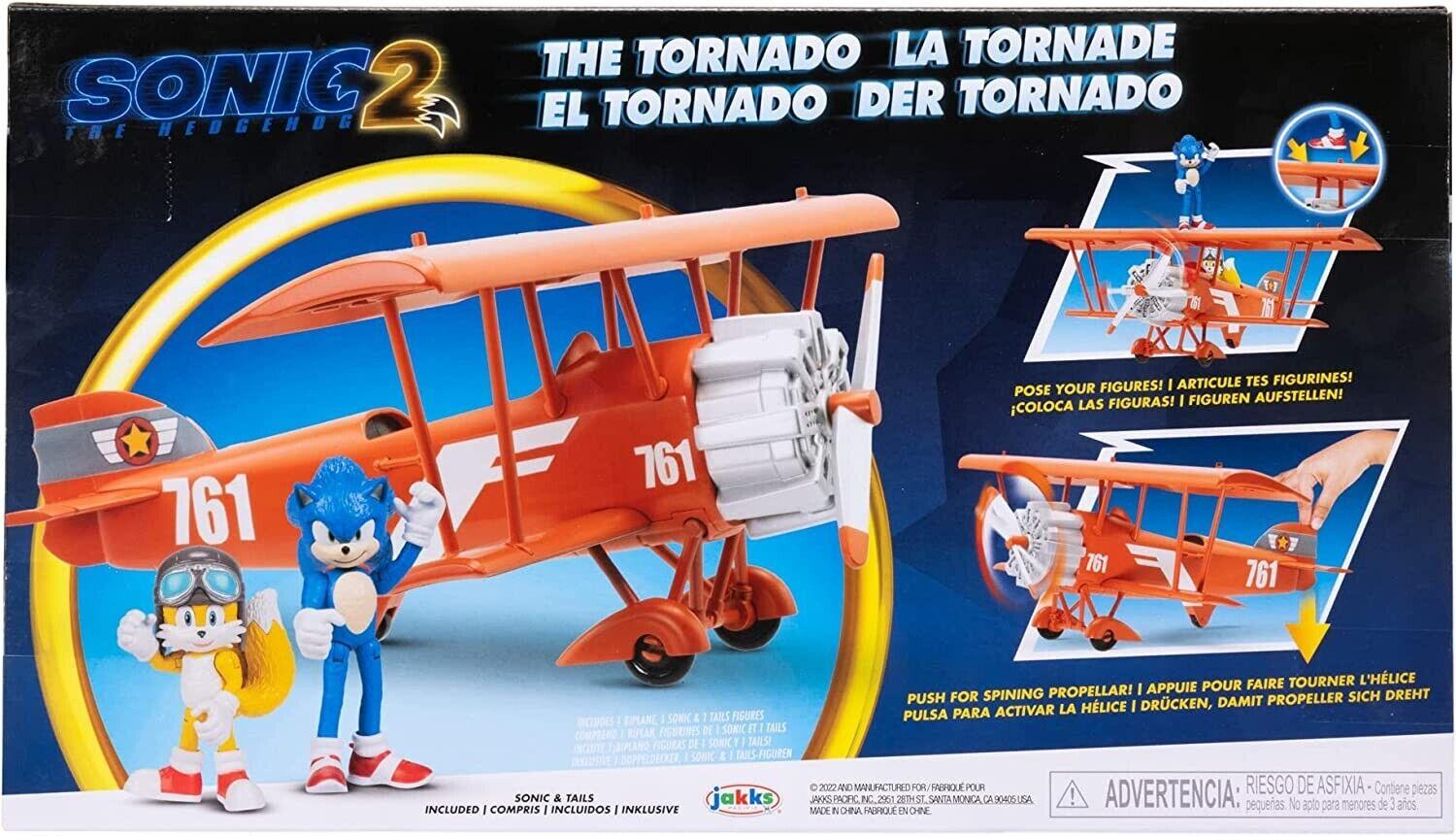 Sonic The Hedgehog 2 Sonic & Tails The Tornado Plane Ages 3+ New Toy Biplane Fun