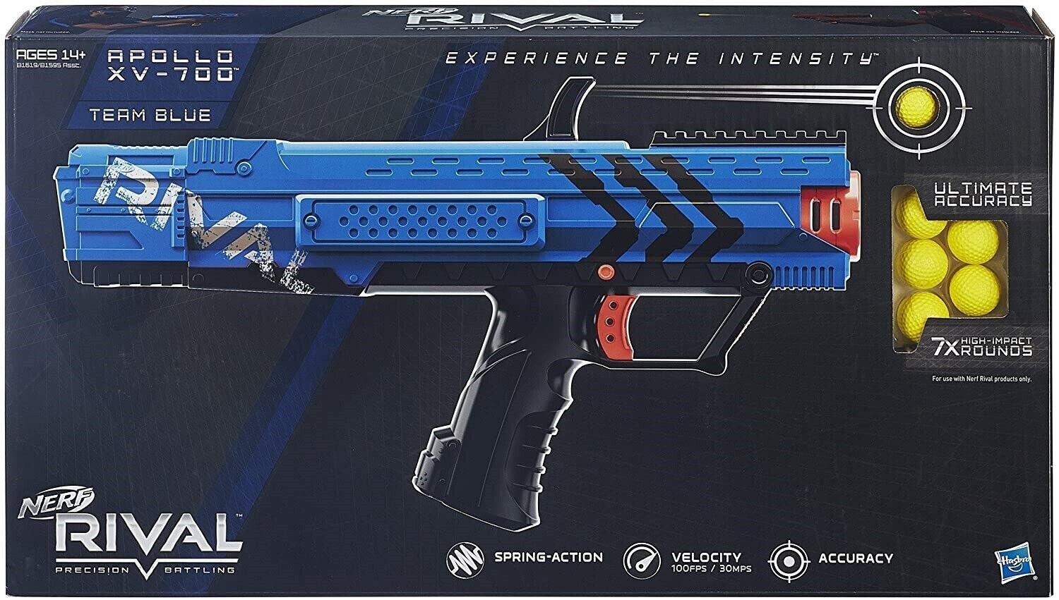 Nerf Rival Apollo XV-700 Blaster Camo Ages 14+ Toy Gun Fire Blue Fight Play